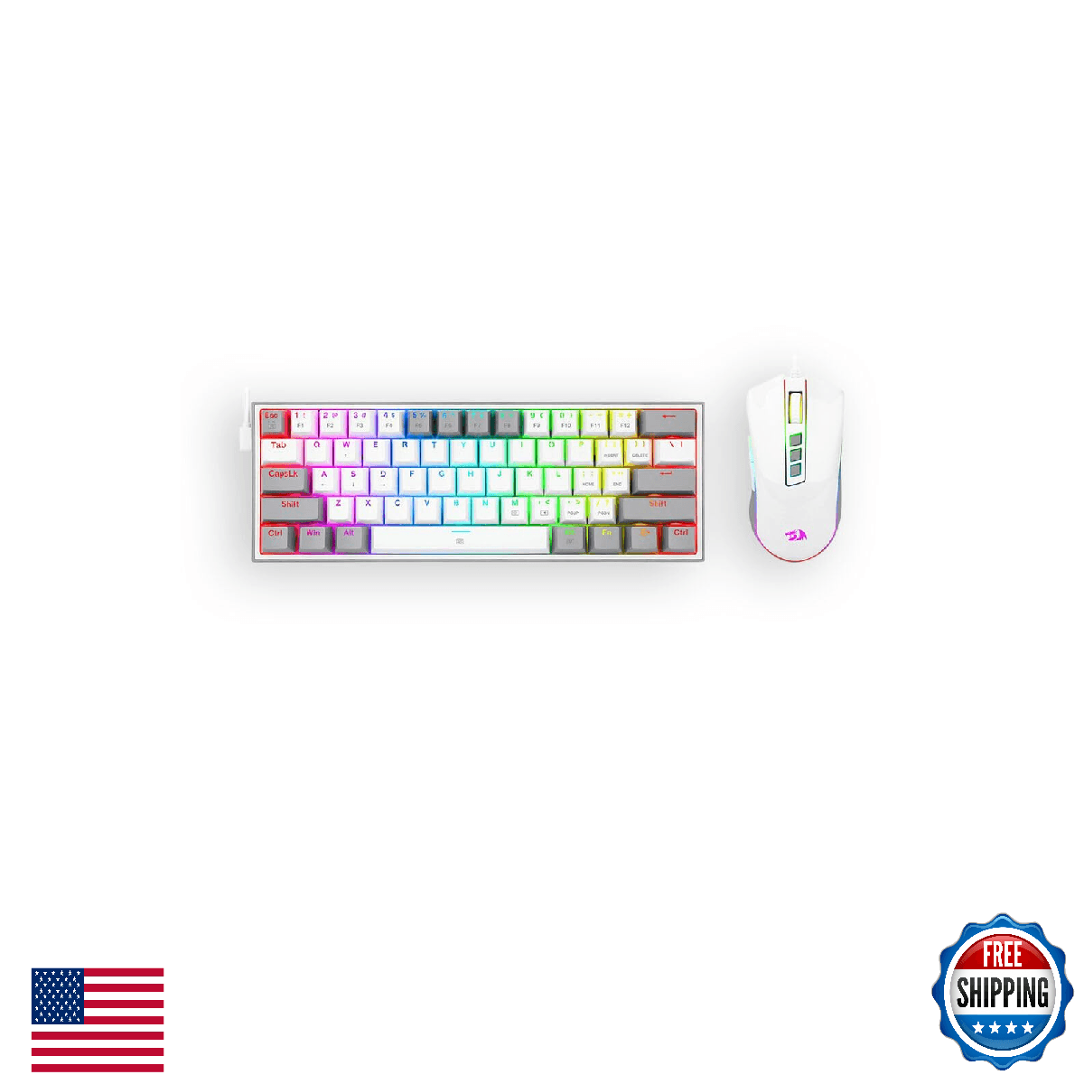 Redragon - RD-S131 Wired Combo Wired 60% Mechanical Keyboard + Wired Gaming Mous - Image 1