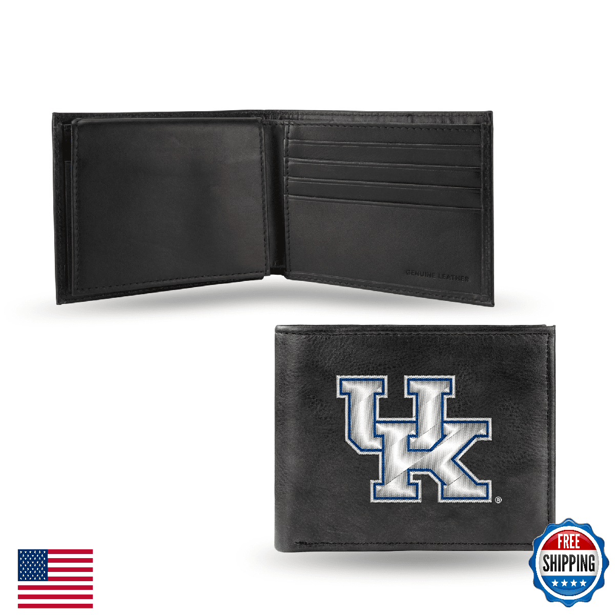 Rico Industries Kentucky Wildcats NCAA Embroidered Billfold Wallet 3.25x4.25 - Image 1