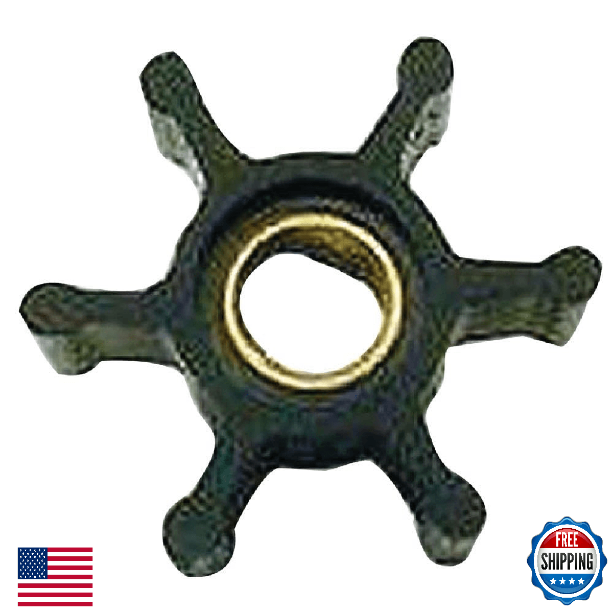 Jabsco 6303-0003-P, Nitrile, Drive Type 4, 6 Blade, 2 Diameter, 7/8 Width, 5/16 - Image 1
