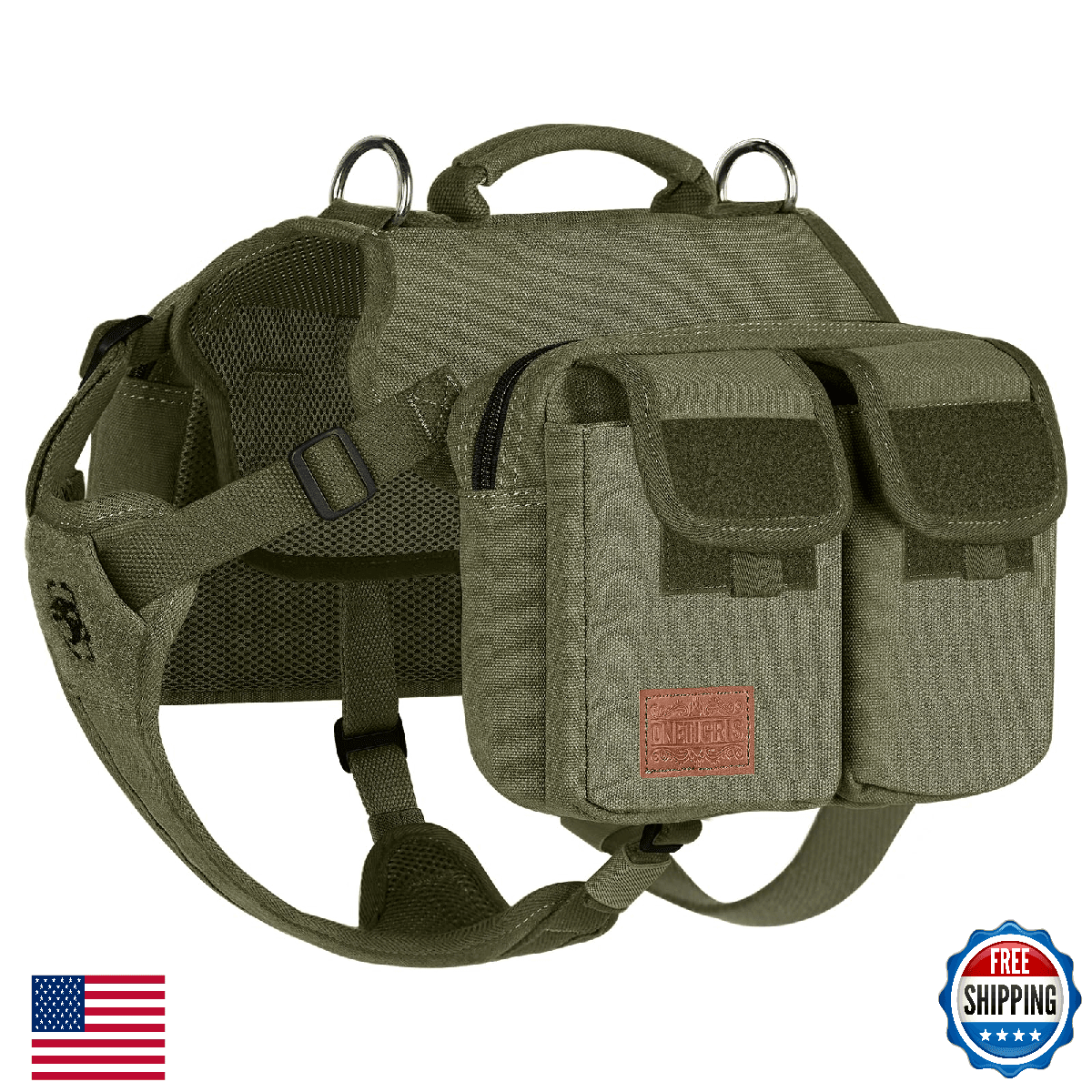 OneTigris HOPPY CAMPER 3.0 Dog Hiking Backpack Saddle Bag for Medium Large Dogs - Image 1