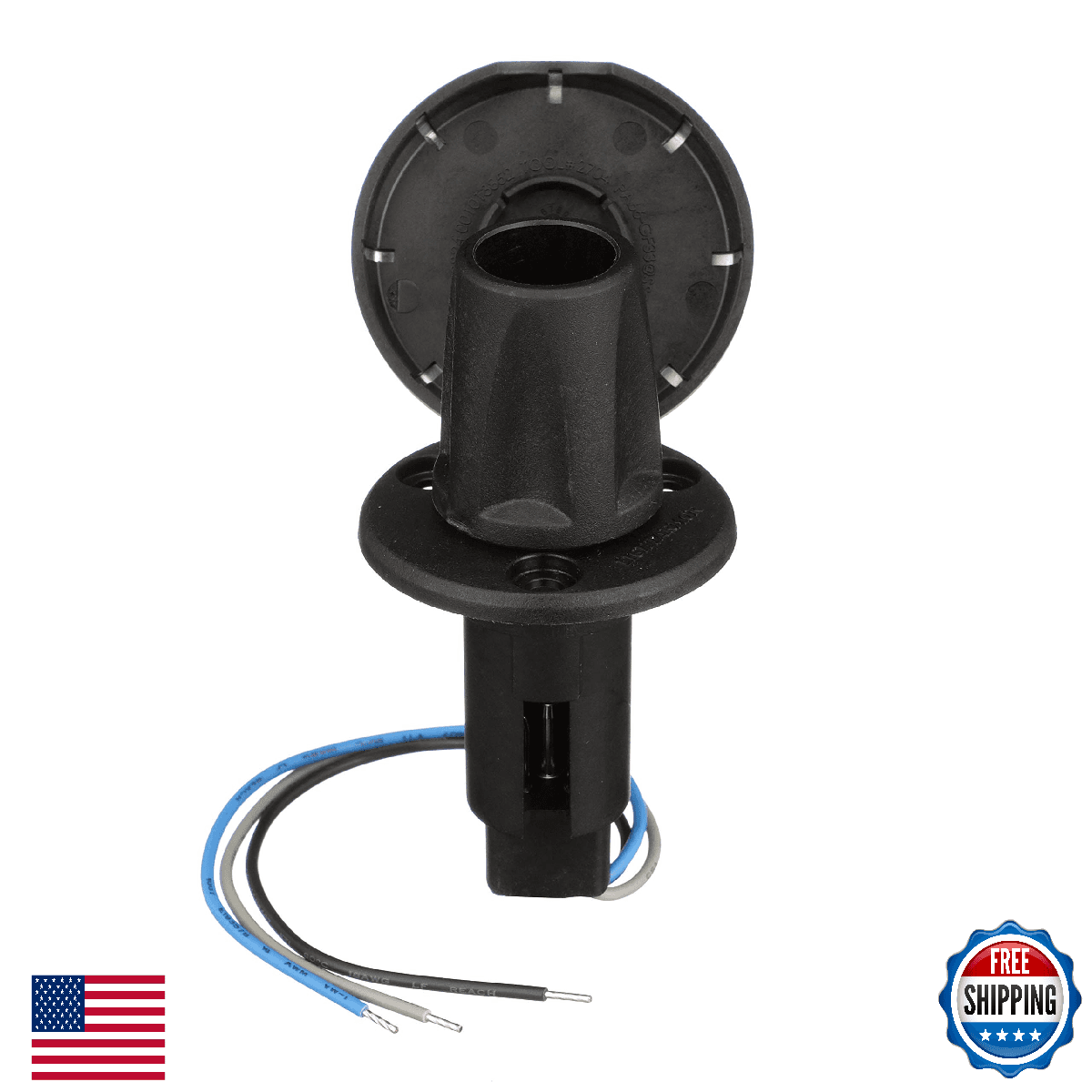 Attwood LightArmor 910R Series Round Plug-in Light Base for All-Around Pole - Image 1