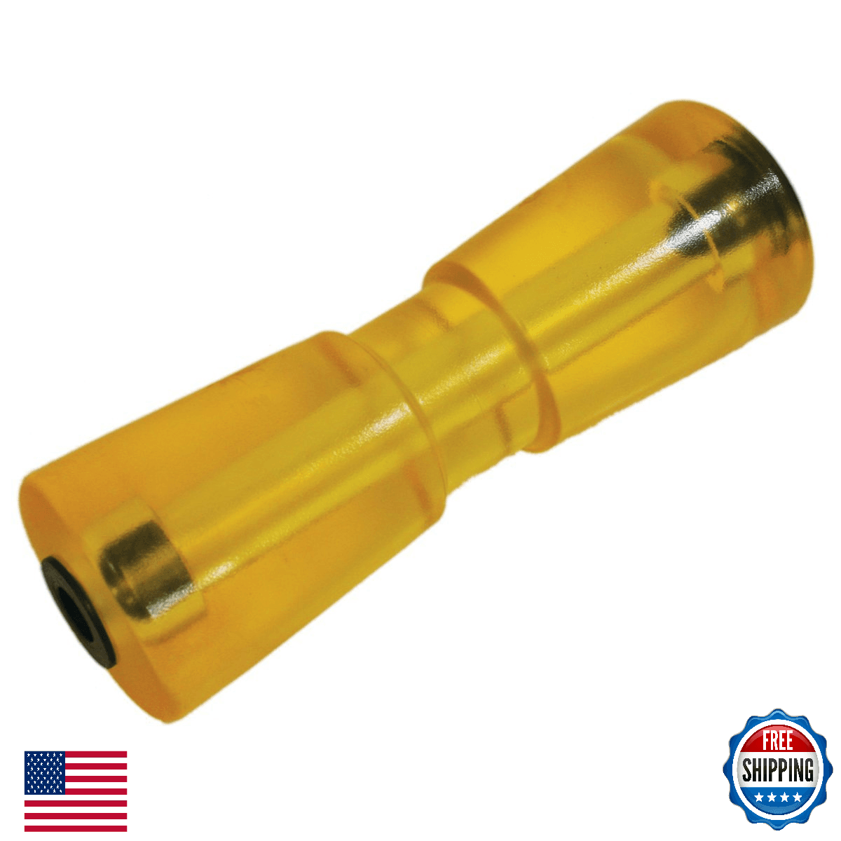 SeaSense 8" Yellow Polymer Keel Roller for Boat Trailers - Smooth Launch - Image 1