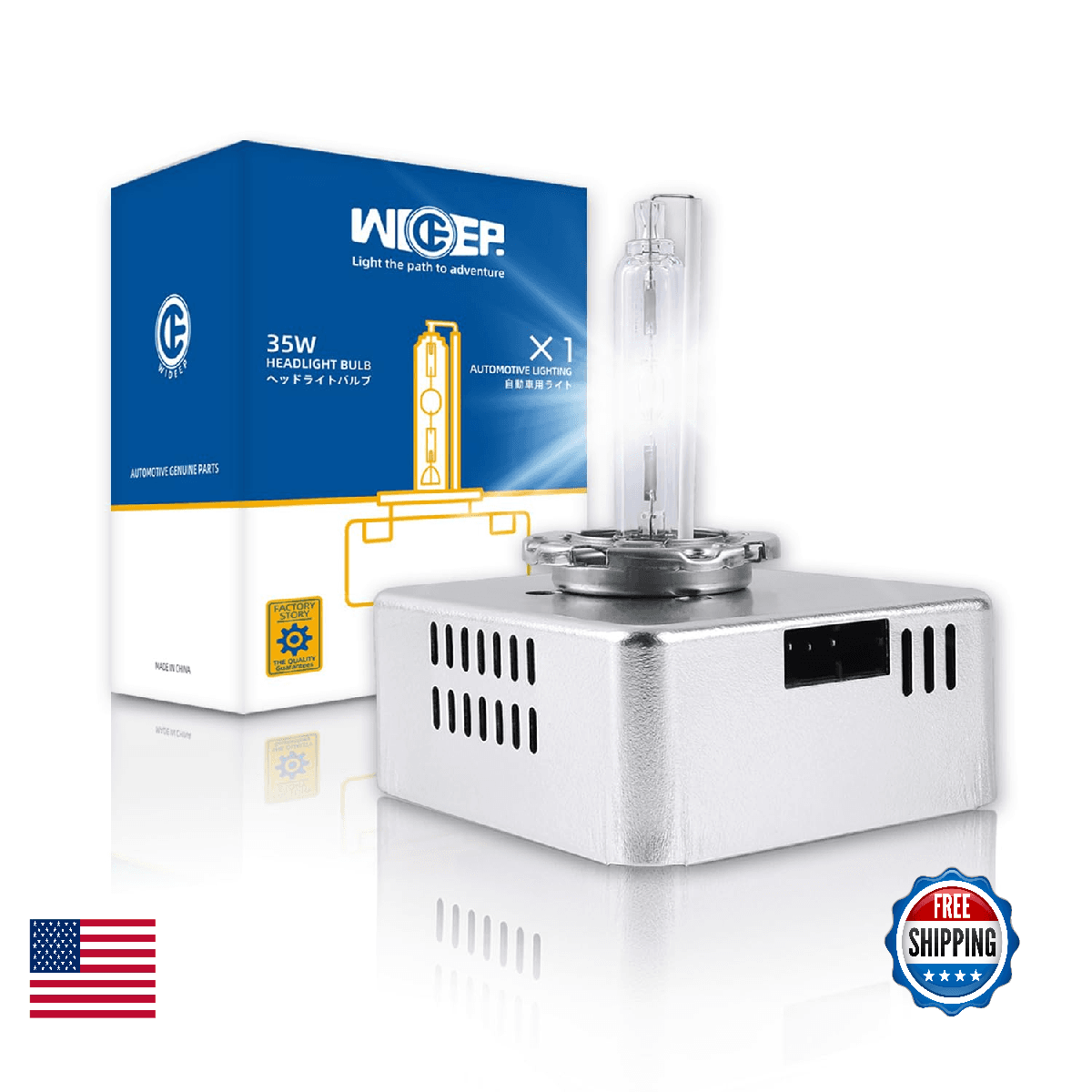 wideep D5S Xenon HID Headlight Bulb,6000K Cool White DC 12V 35W, Replacement Hea - Image 1