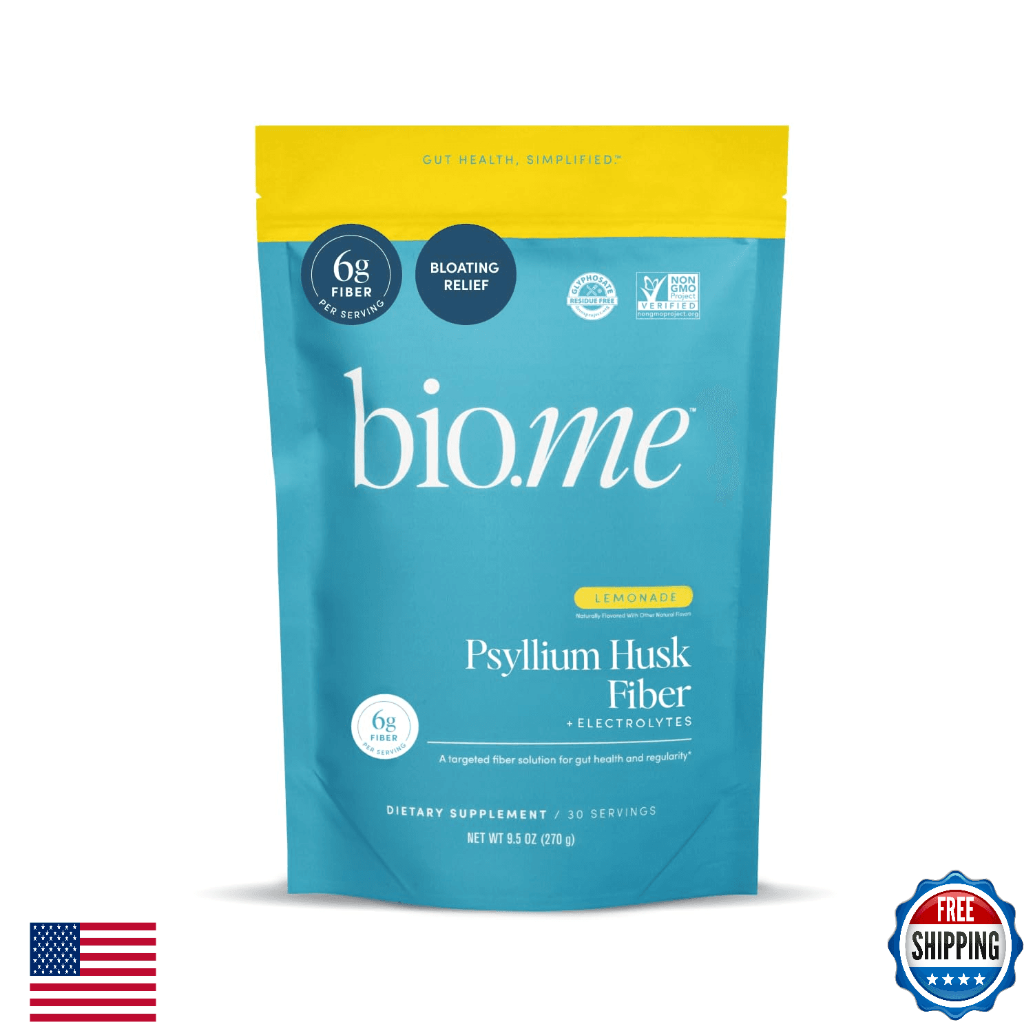 Psyllium Husk Fiber Powder 6g - Digestive Health, Bloating Relief, Prebiotic - Image 1
