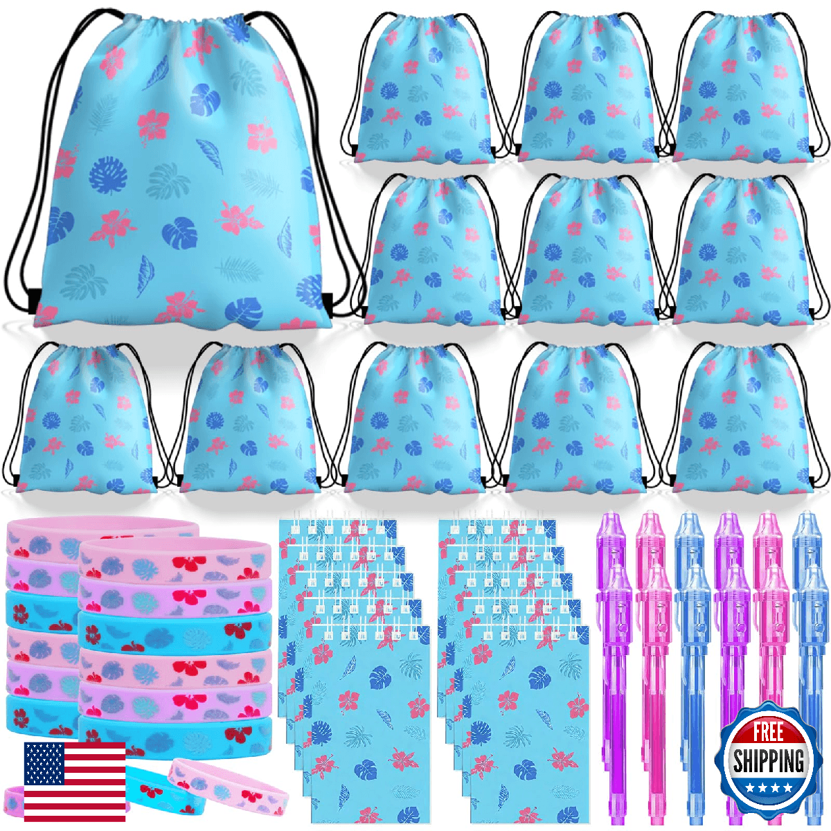 WLBBLQDIE Cartoon Party Favors, Hawai Element Birthday Party Supplies & Goodie B - Image 1