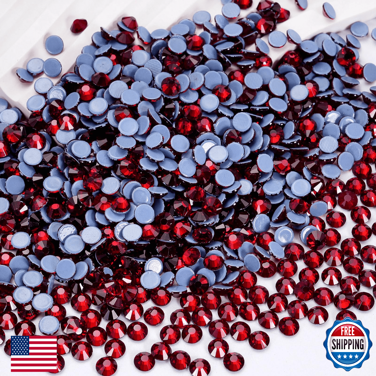 Meibite Hotfix Rhinestones Bulk, 2880PCS Siam Hot Fix Rhinestones for Clothes DI - Image 1