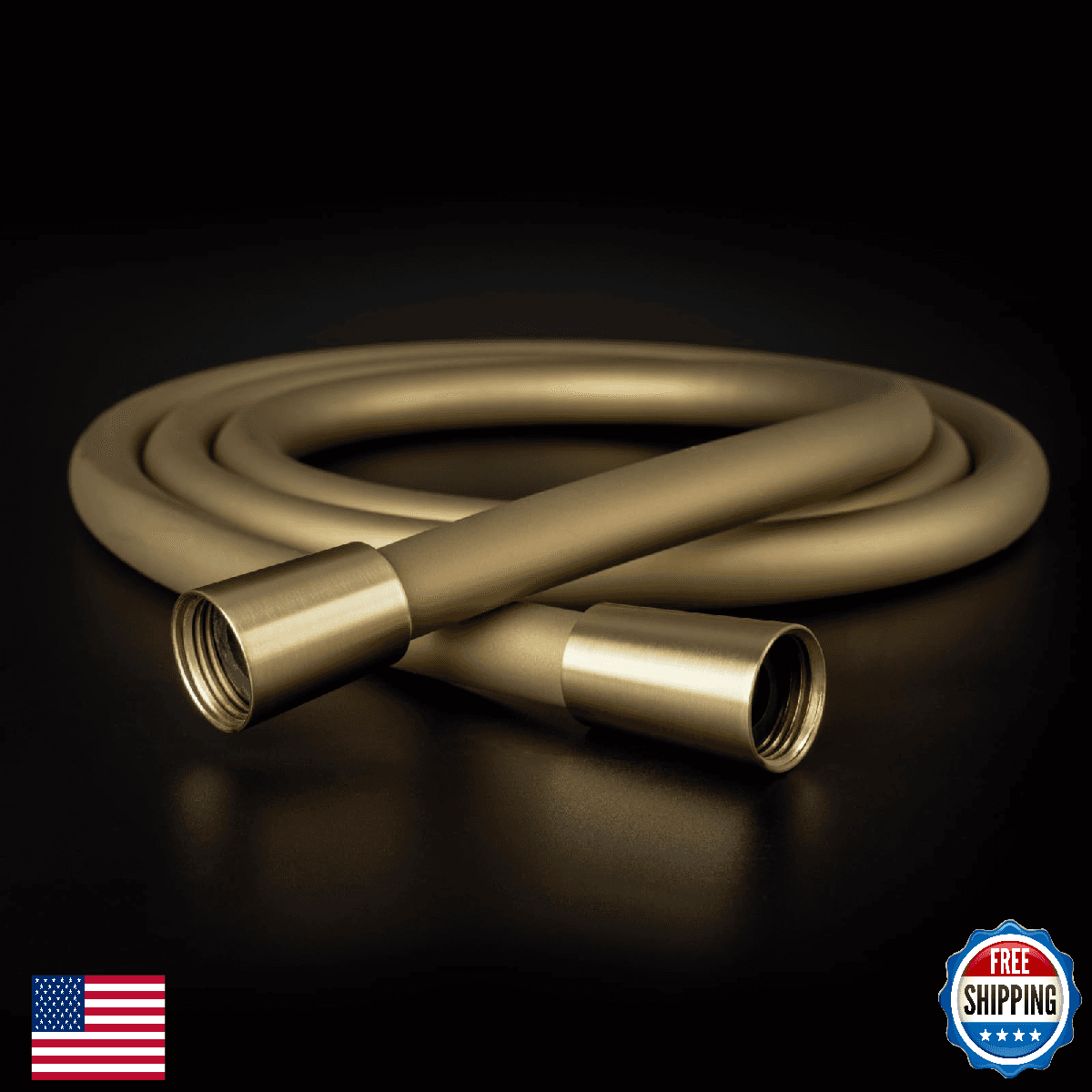 BriskSpring Ultra-Soft Silicone Shower Hose, Anti-Kink, G1/2" Universal, 59 Inch - Image 1