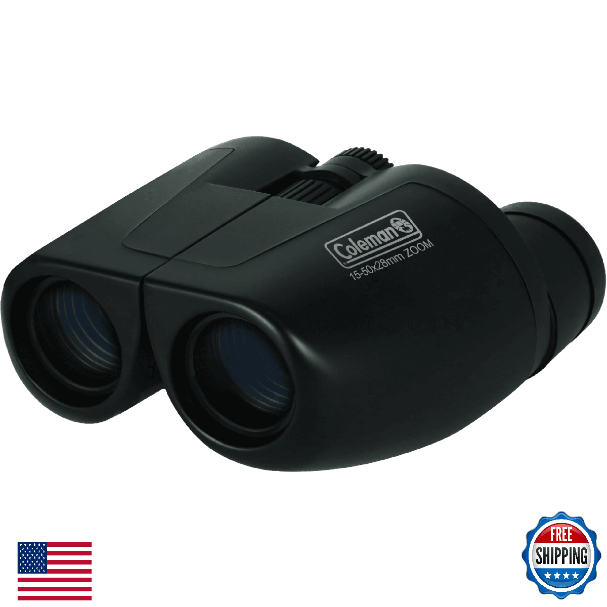 Coleman 15-50x28 Compact Zoom Binoculars - Image 1