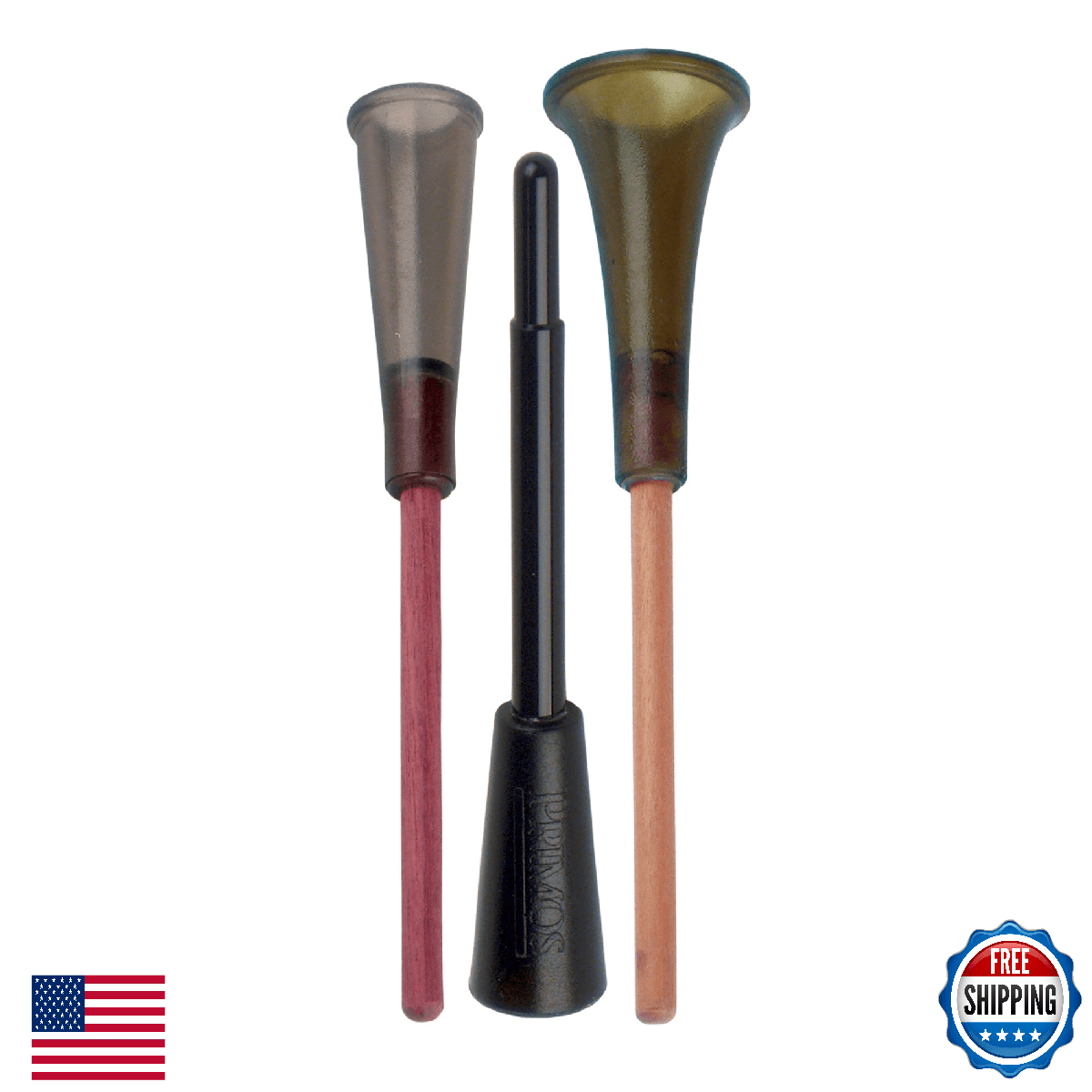 Primos Hunting Turkey Call Strikers - 3 Pack, Purple Heart, Gravedigger Hardwood - Image 1