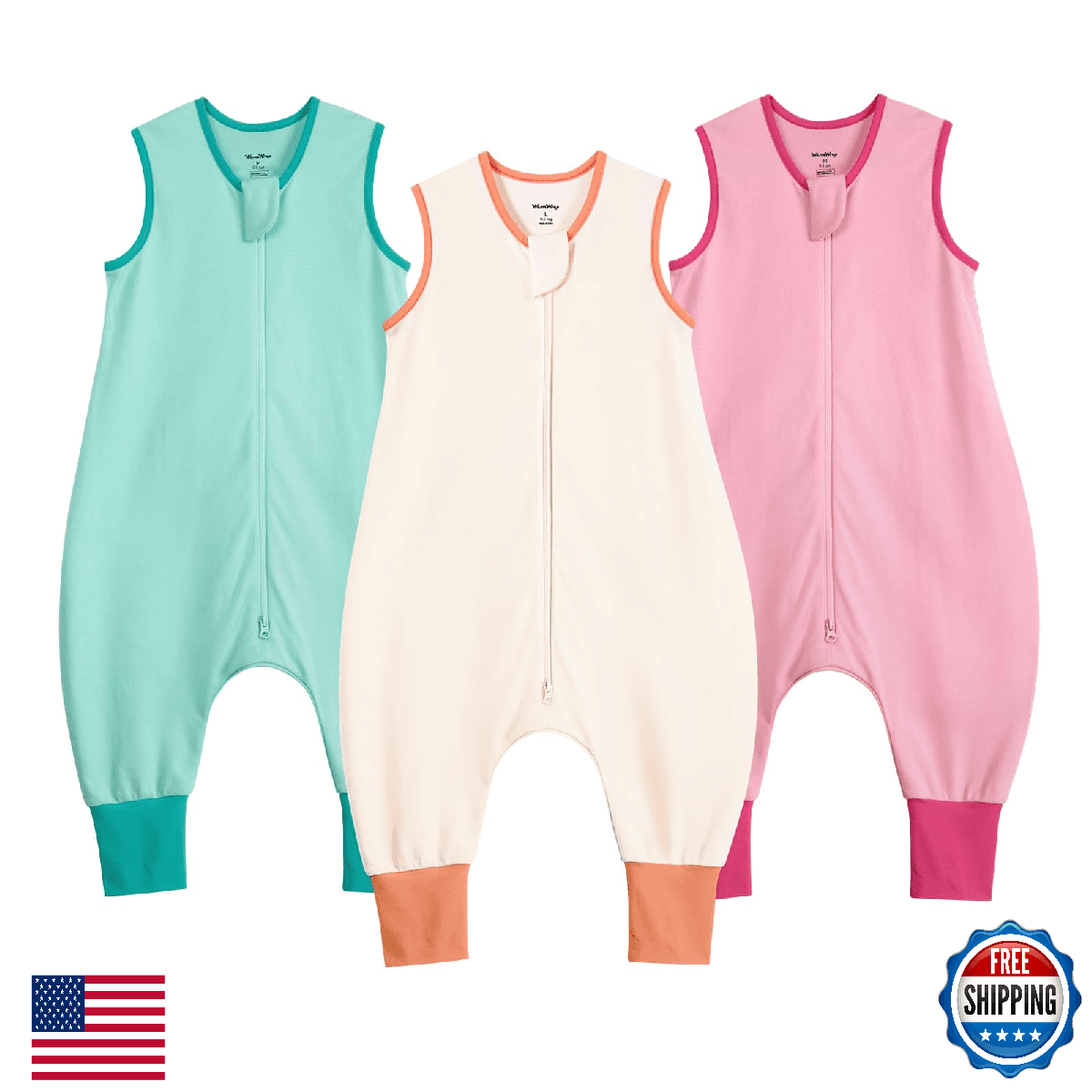 WarmWrap Toddler Sleep Sack with Feet 6-12 Months 100% Cotton 0.5 Tog Baby Sleep - Image 1