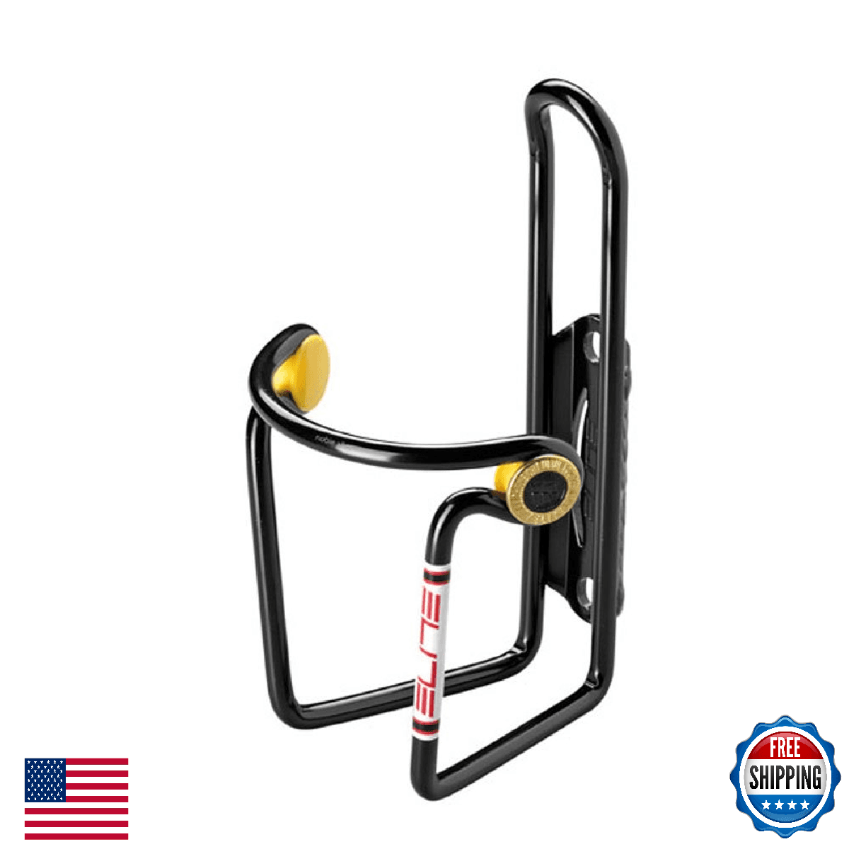 Elite Ciussi Alloy Bottle Cage - Black, Strong, Lightweight, Secure Grip - Image 1