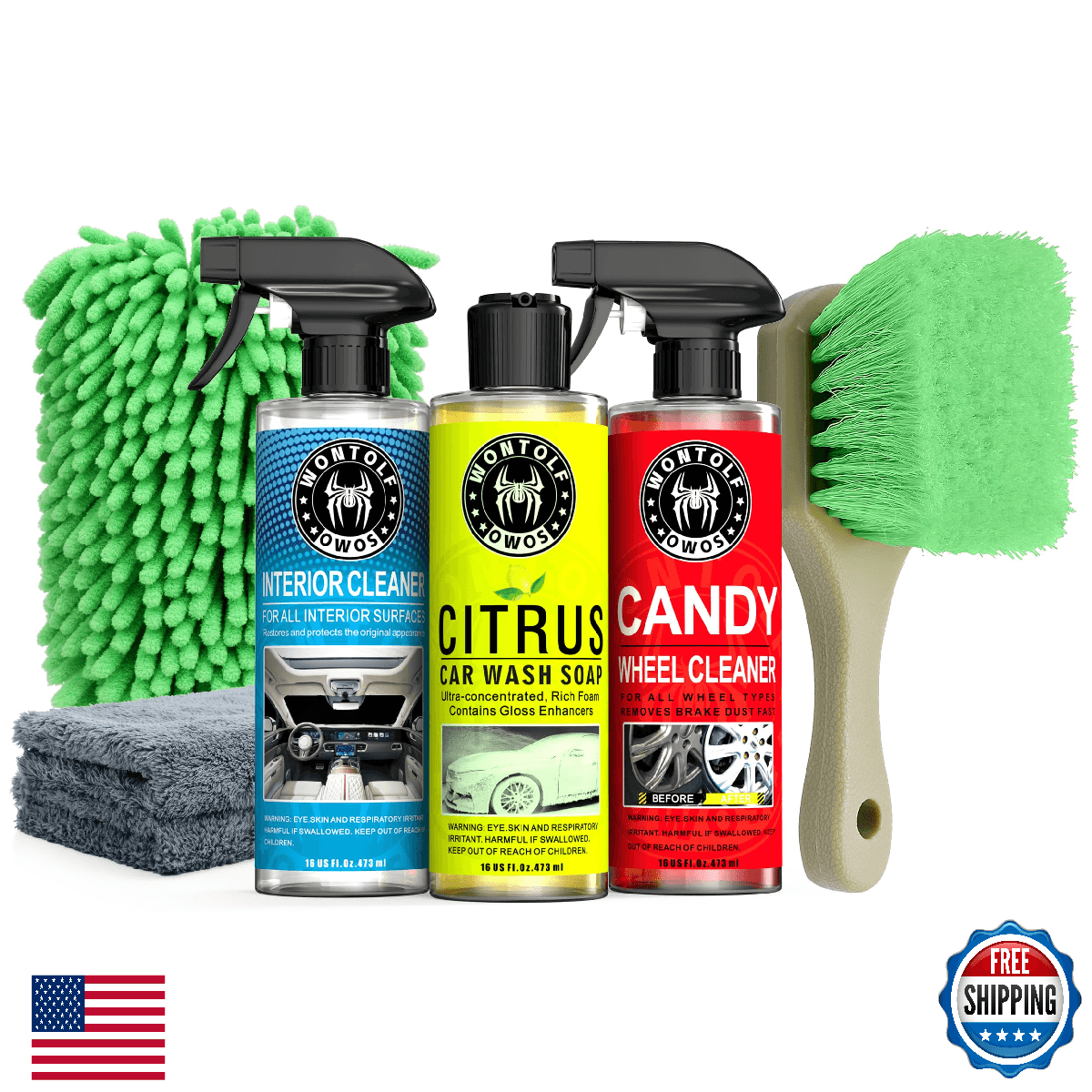 Wontolf Complete Car Wash Cleaning Kit, Car Interior Detailing Kit with Car Wash - Image 1