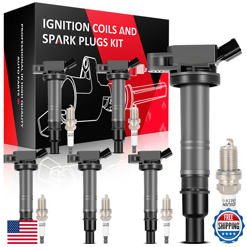 Scitoo 6 Ignition Coils 6 Iridium Spark Plugs For Toyota For Scion Camry For - Image 1