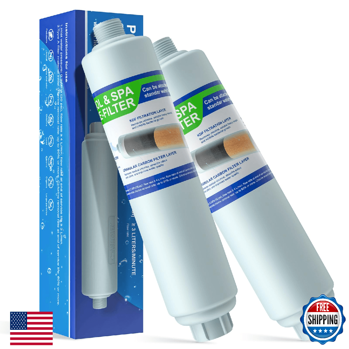 Garden Hose Filter for Filling Hot Tub/Pool/Spa, Greatly Reduces Sediment, Chlor - Image 1