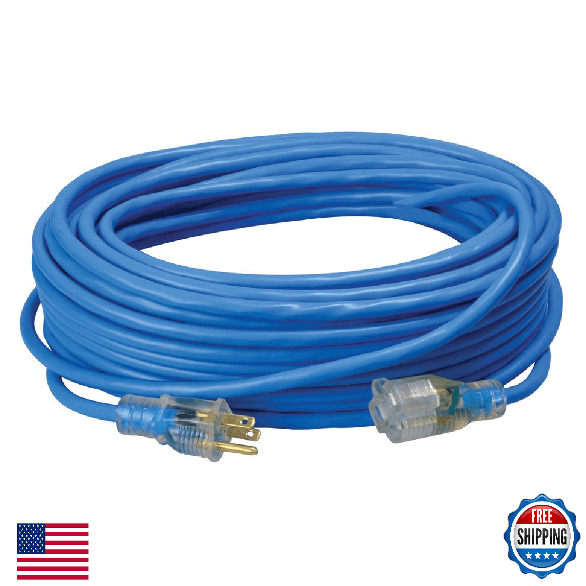 Southwire Coldflex Medium Duty Extension Cord, 100Ft, 14 Gauge, 3 Conductor, Col - Image 1