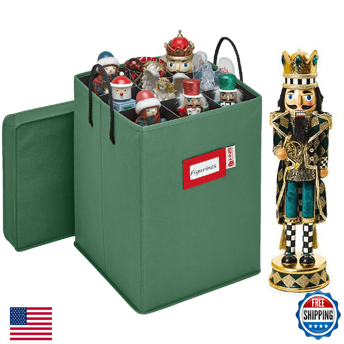 Christmas Nutcracker Collectible Storage Box - Stores Up to 16" Tall Nutcrackers - Image 1