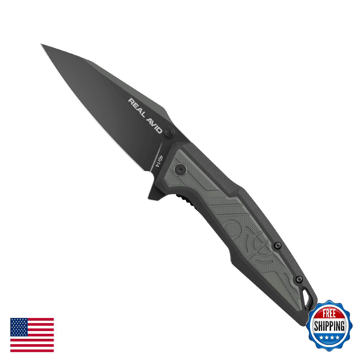 Real Avid RAV-1 EDC Folding Knife 3.25" Modified Clip Point Blade - Image 1