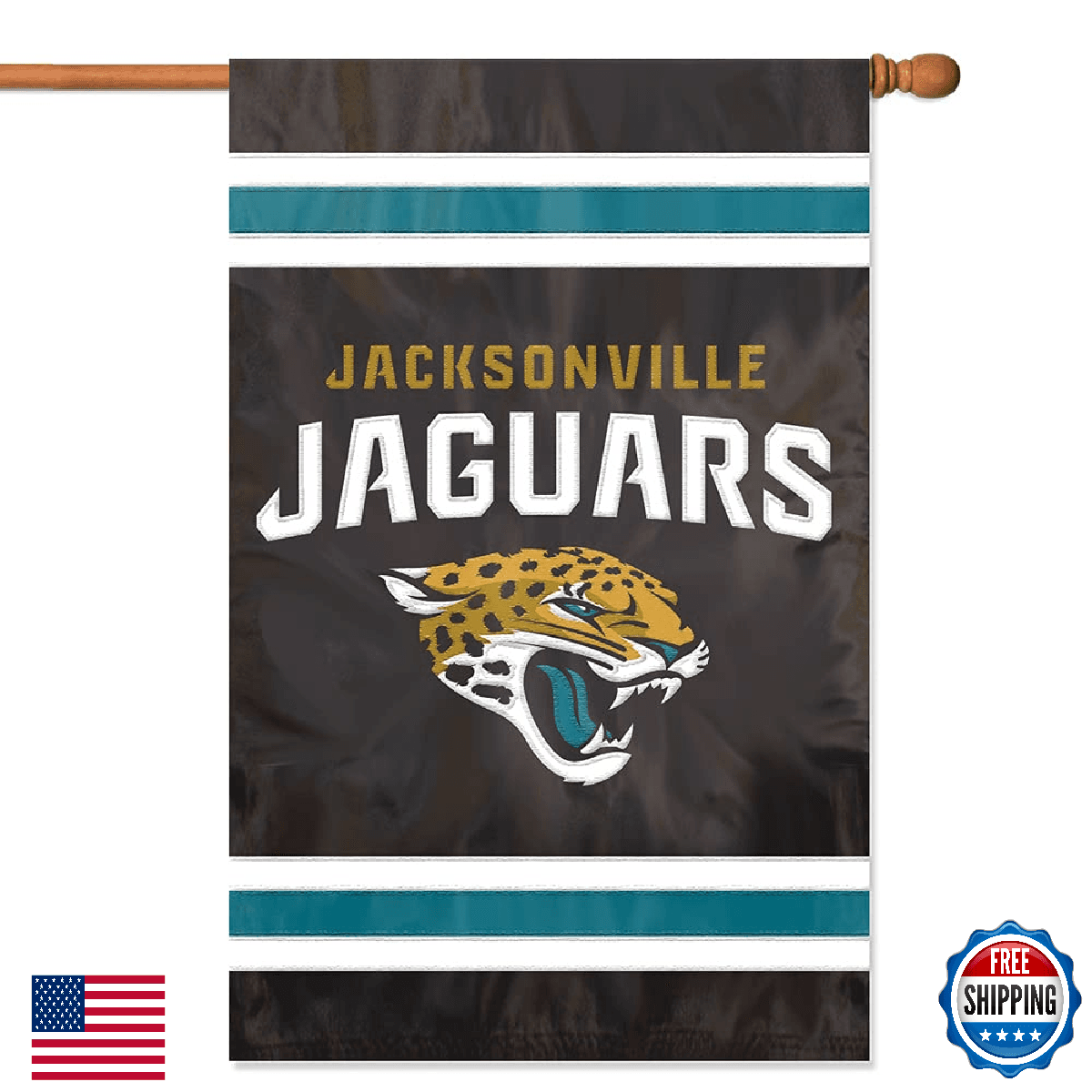 Party Animal Jacksonville Jaguars NFL Flag Banner - Officially Licensed - Image 1