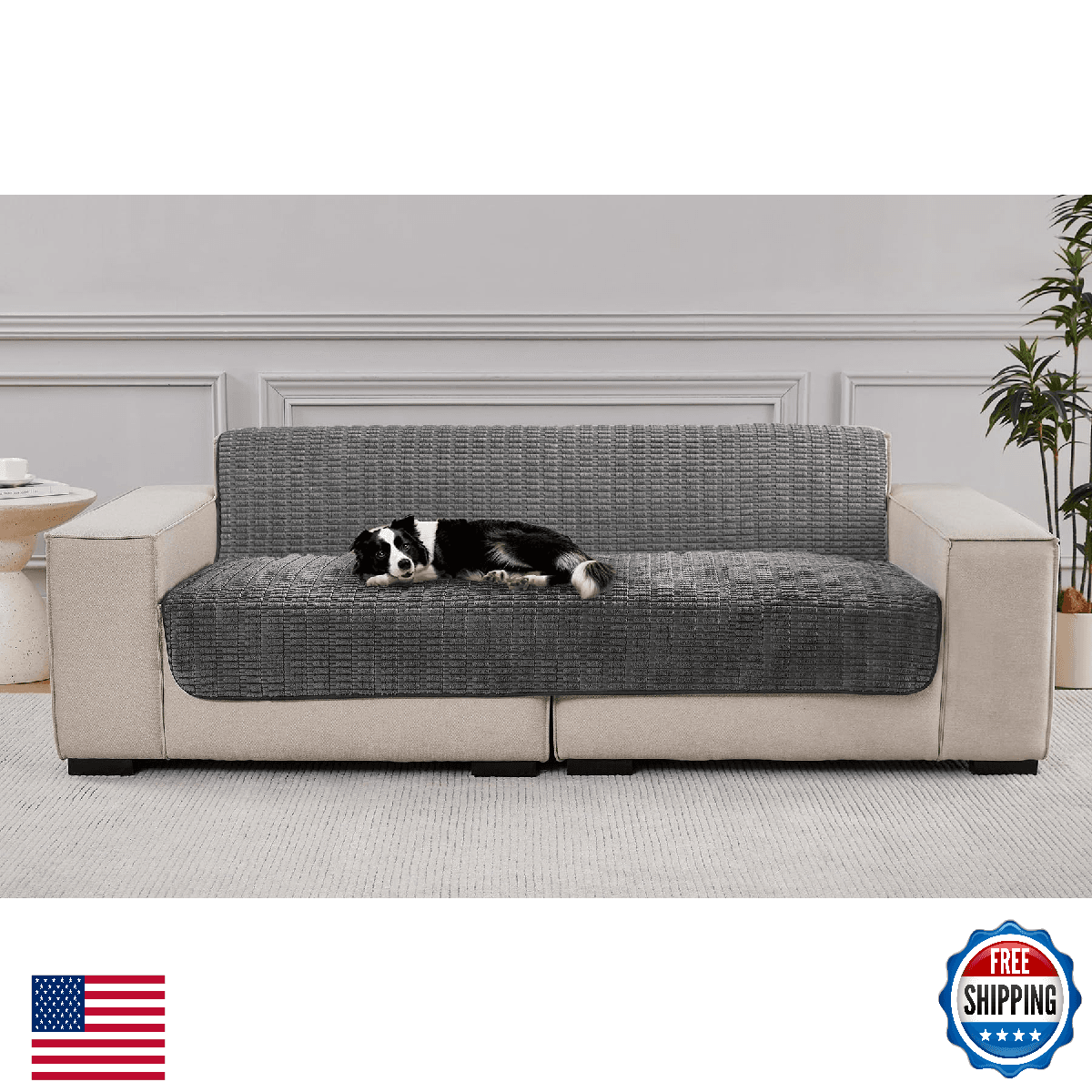 Meider Dog Bed Cover Pet Couch Covers for Sofa Anti-Slip Furniture Protector Was - Image 1