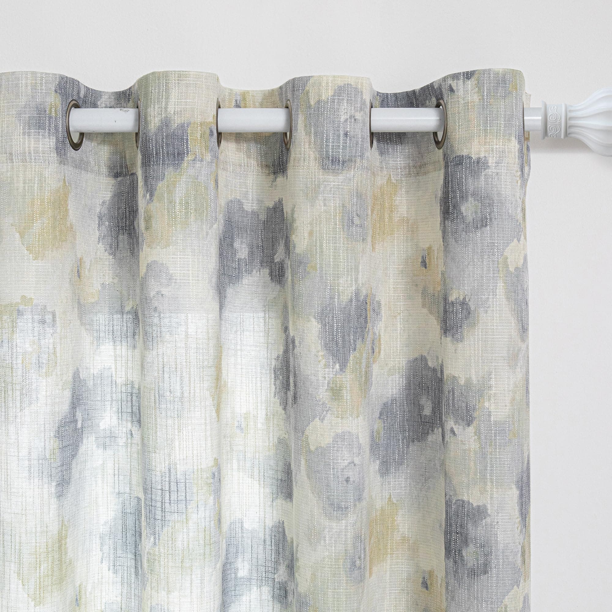 MYSKY HOME Floral Curtains 95 Inch Long for Living Room, Yellow Curtains for Gir - Image 1