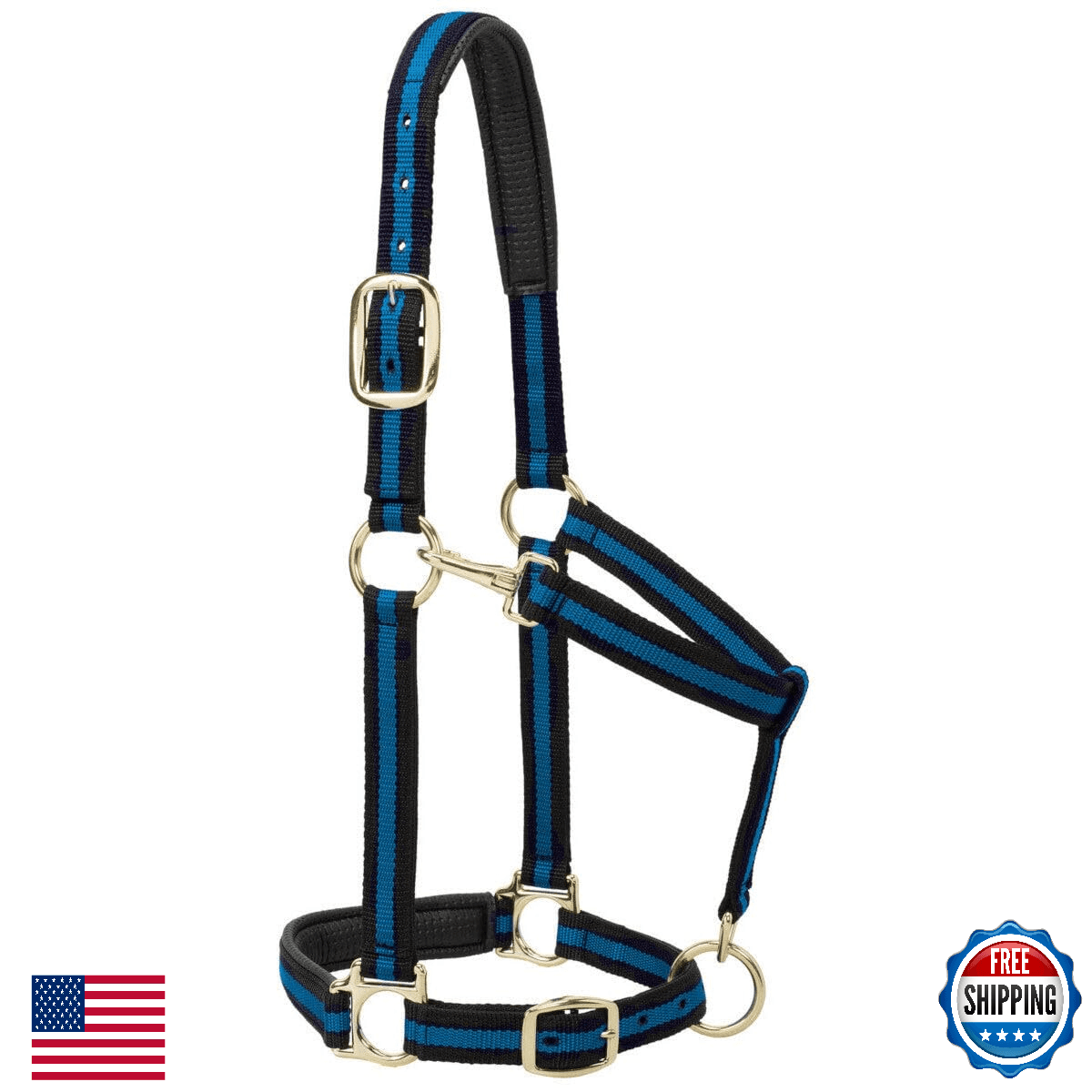 Weaver Leather Nylon Horse Halter, Padded, Adjustable Chin/Throat Snap - Image 1