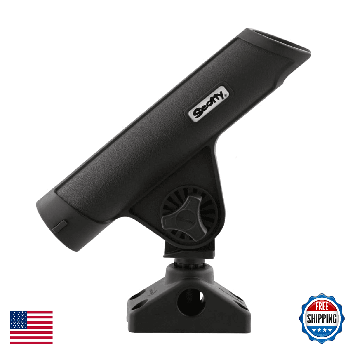 Scotty #350-BK Rodmaster II Rod Holder Black w/ 241 Side Deck Mount - Image 1