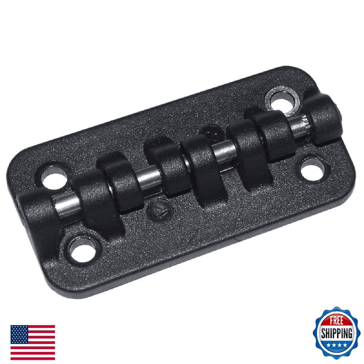 Igloo Universal Hybrid Plastic Stainless Steel Hinges Black 00024045 - Image 1