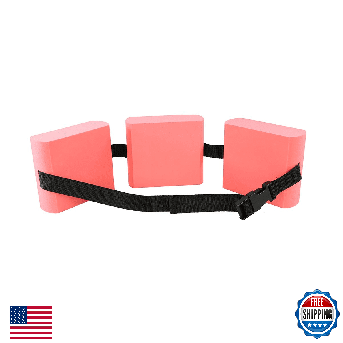 CanDo 20-4002R Swim Belt with 3 Oval Floats, Red - Rehab & Aquatic Exercise - Image 1