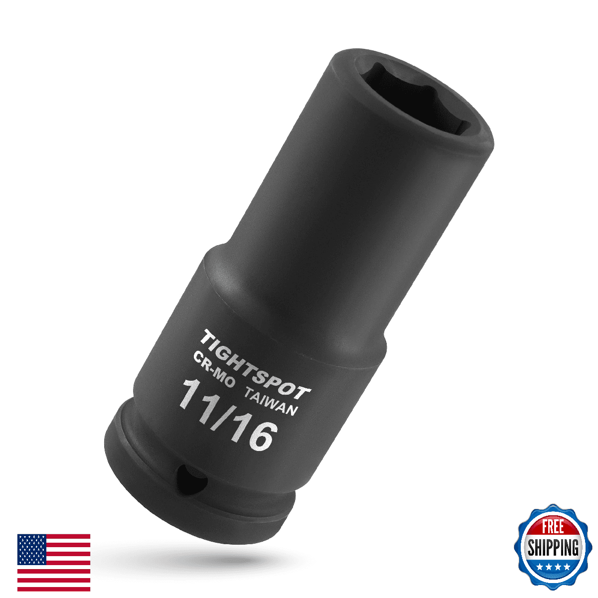 Tightspot 3/4'' Drive 11/16'' SAE Deep Impact Socket Heavy Duty CR-MO Jumbo Sock - Image 1