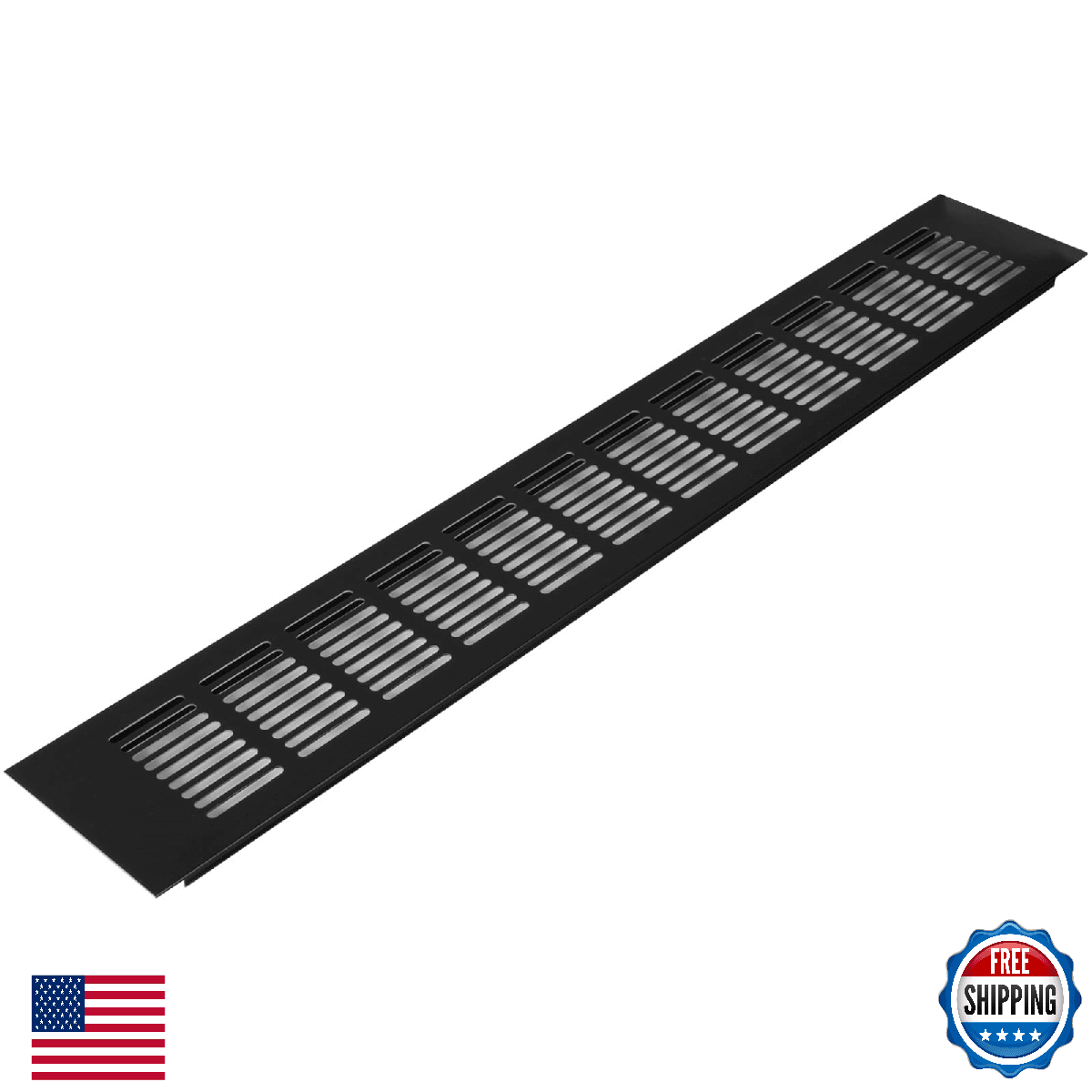 Vent Systems 19.57"x3.15" Aluminum Door Vent Cover Brown HVAC Toe Kick Grill - Image 1