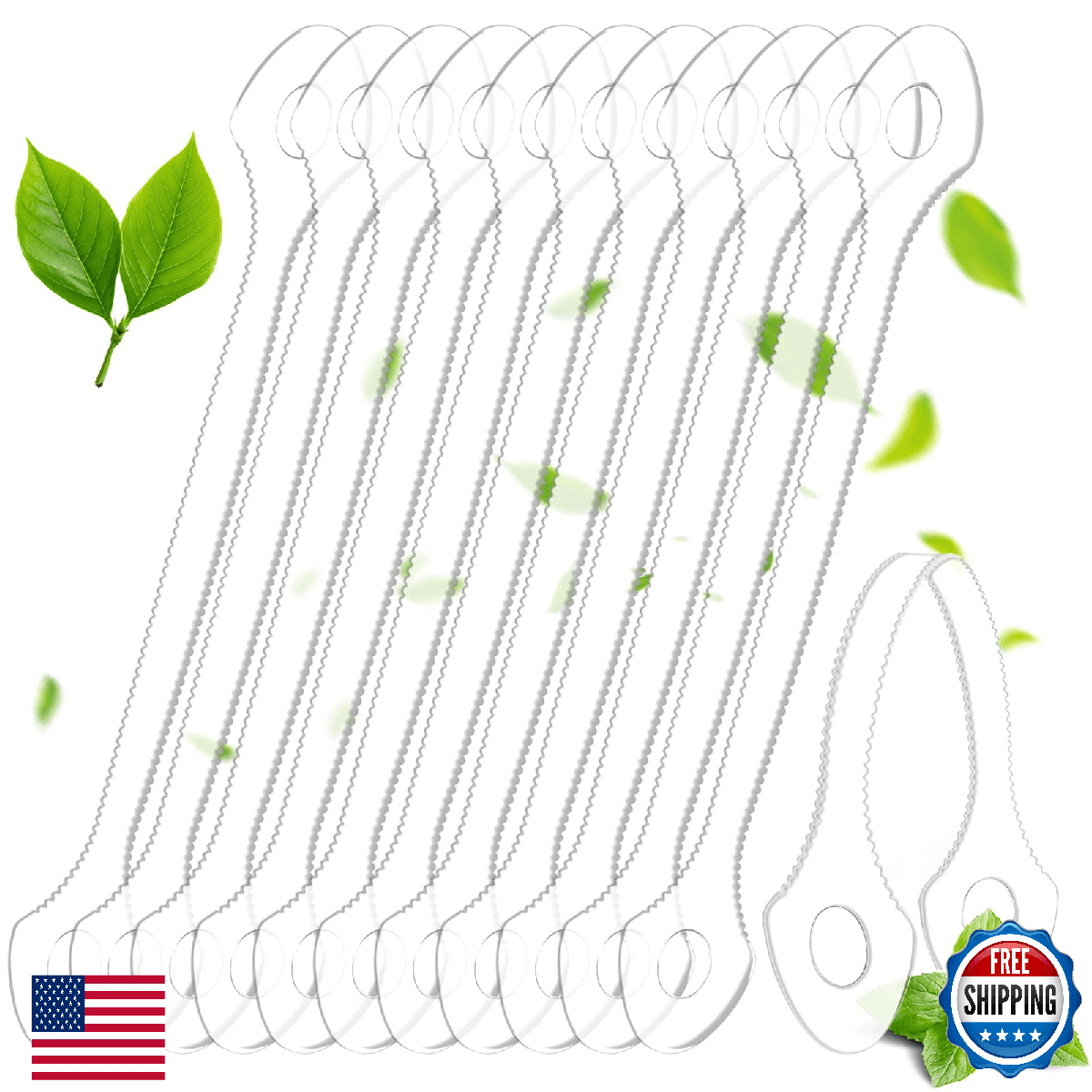 100 Count Disposable Tongue Scraper, Plastic Tongue Cleaner for Adults and Kids, - Image 1