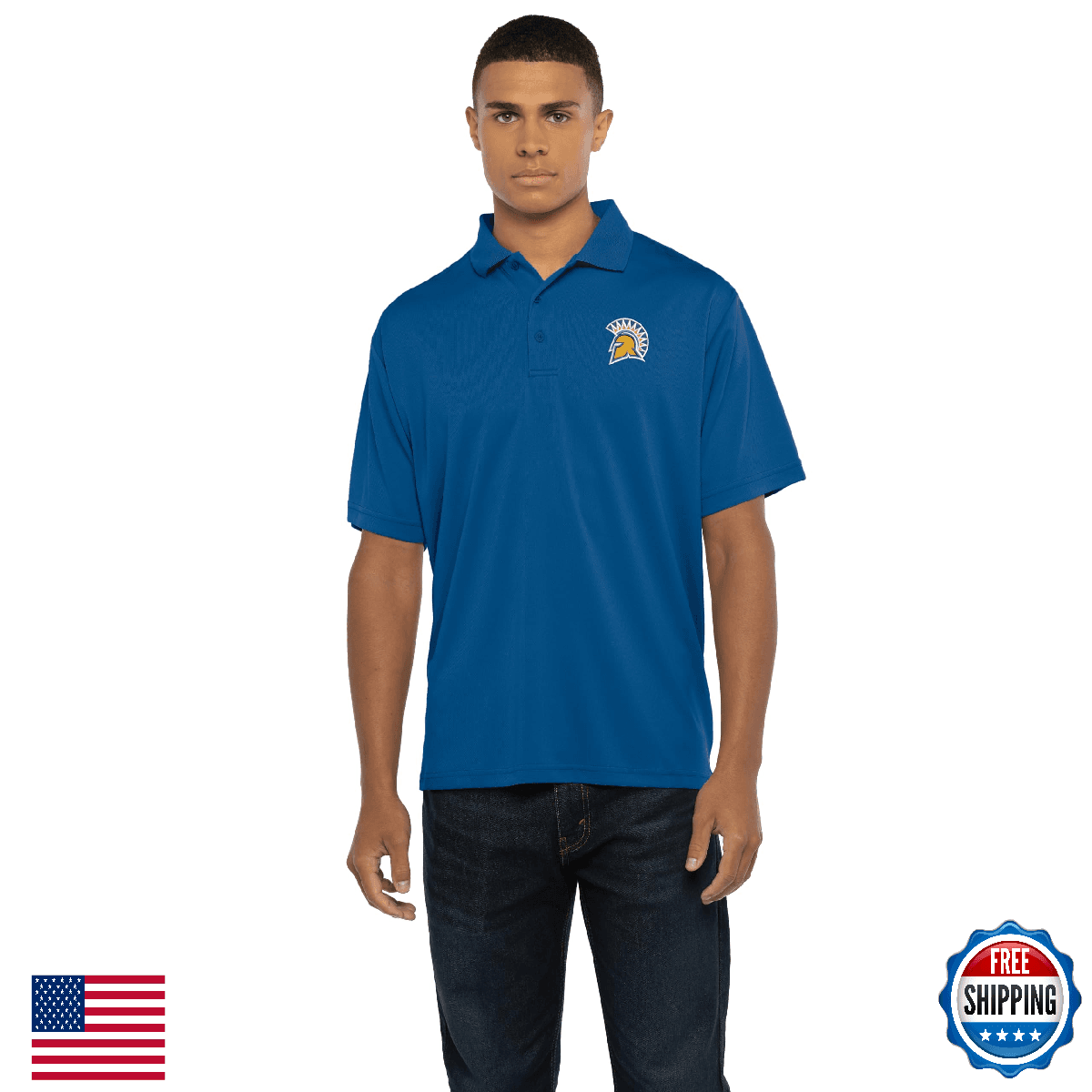 Vantage Apparel Men's Collegiate Polo, San Jose State Spartans - Image 1