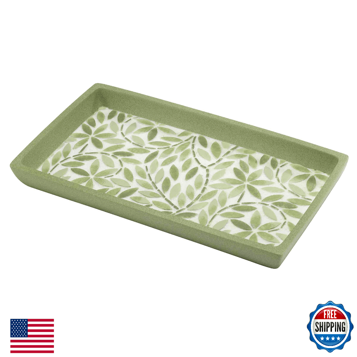 Avanti Linens Vanity Tray Resin Countertop Bathroom Accessories Essentials - Image 1