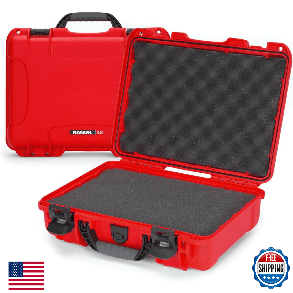 NANUK 910 Hard Case with Customizable Cubed Foam, IP67 Waterproof, Dustproof and - Image 1