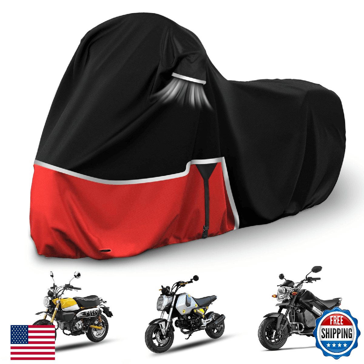 Waterproof Motorcycle Cover For Honda Grom/Monkey/Navi MiniMotos 72x31x40 - Image 1