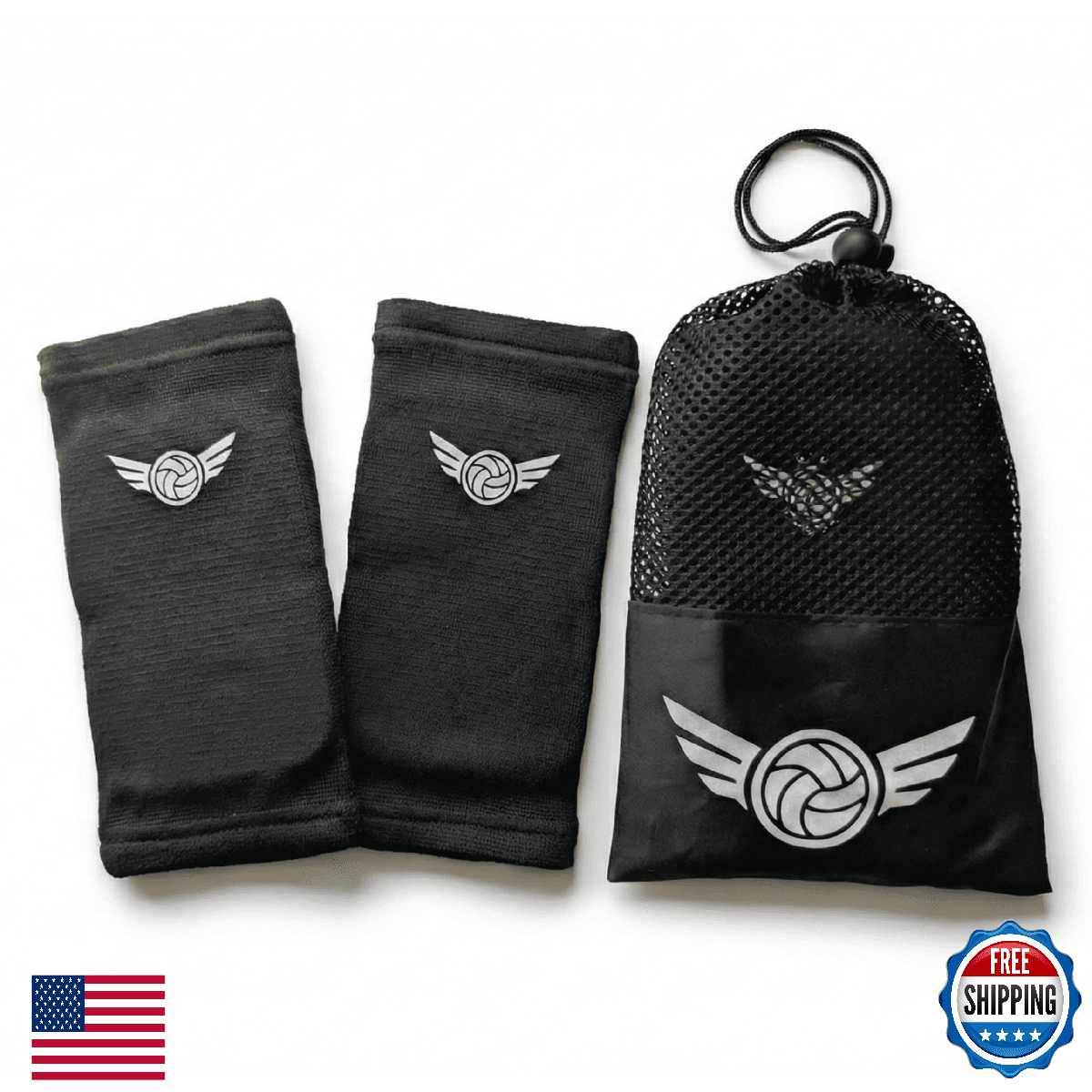 Baylee and Me Volleyball Elbow Pads with Breathable Mesh Carry Bag – Impact Abso - Image 1