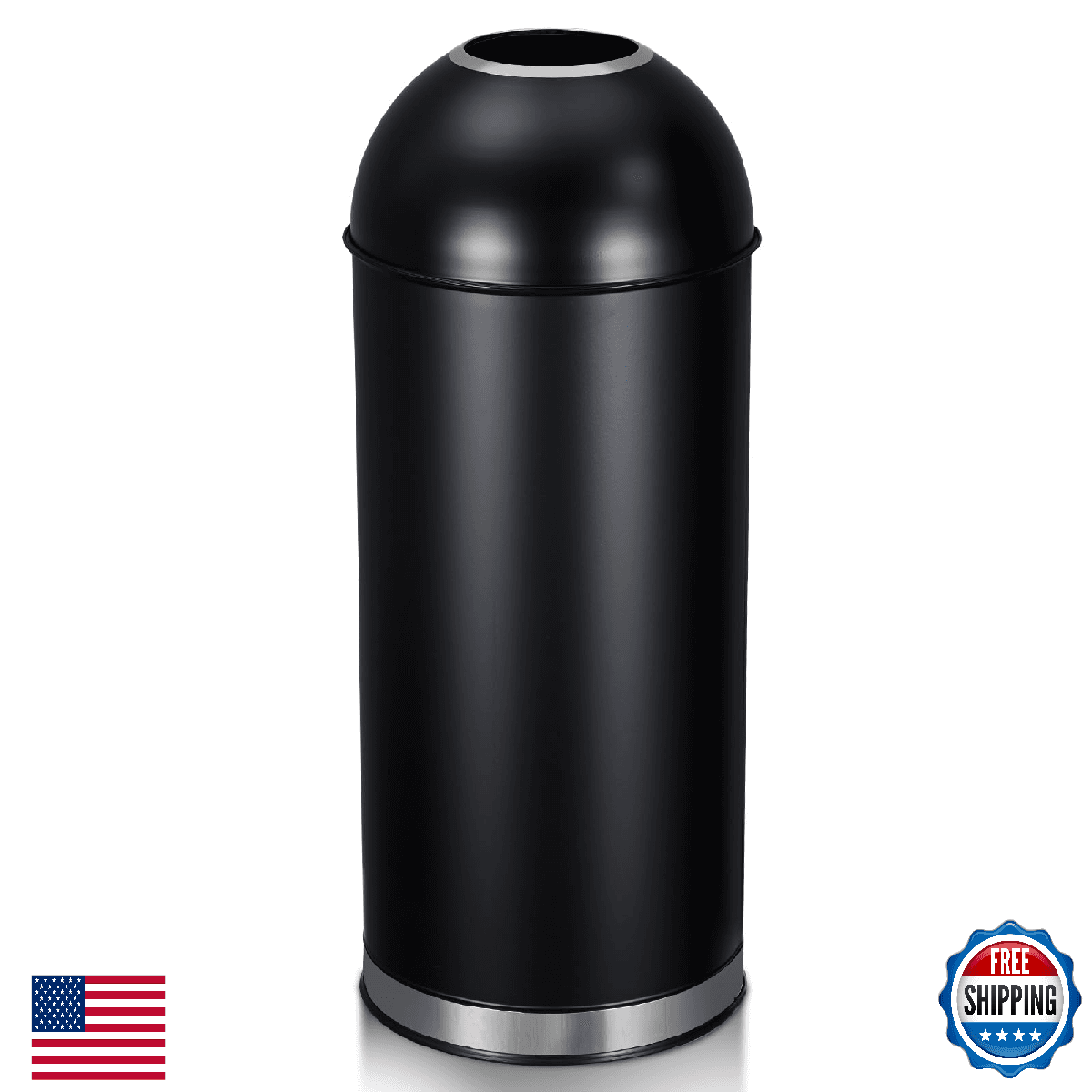 PioneerWorks 17 Gal / 65L Open Top Trash Can Commercial Grade Heavy Duty Tall Co - Image 1