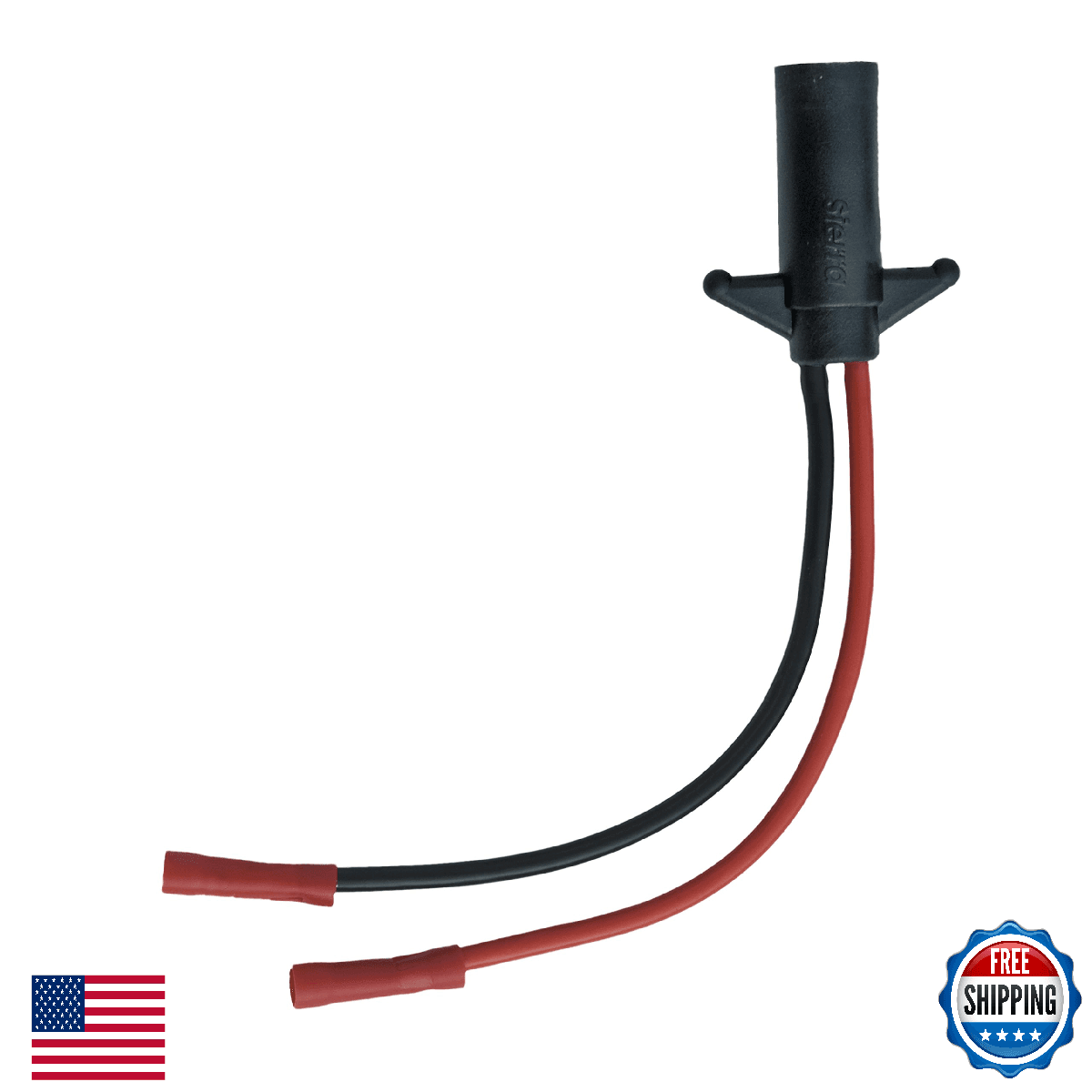 Sierra WH10600-1 V-Groove Female Trolling Motor Socket 12V with Butt Connectors - Image 1