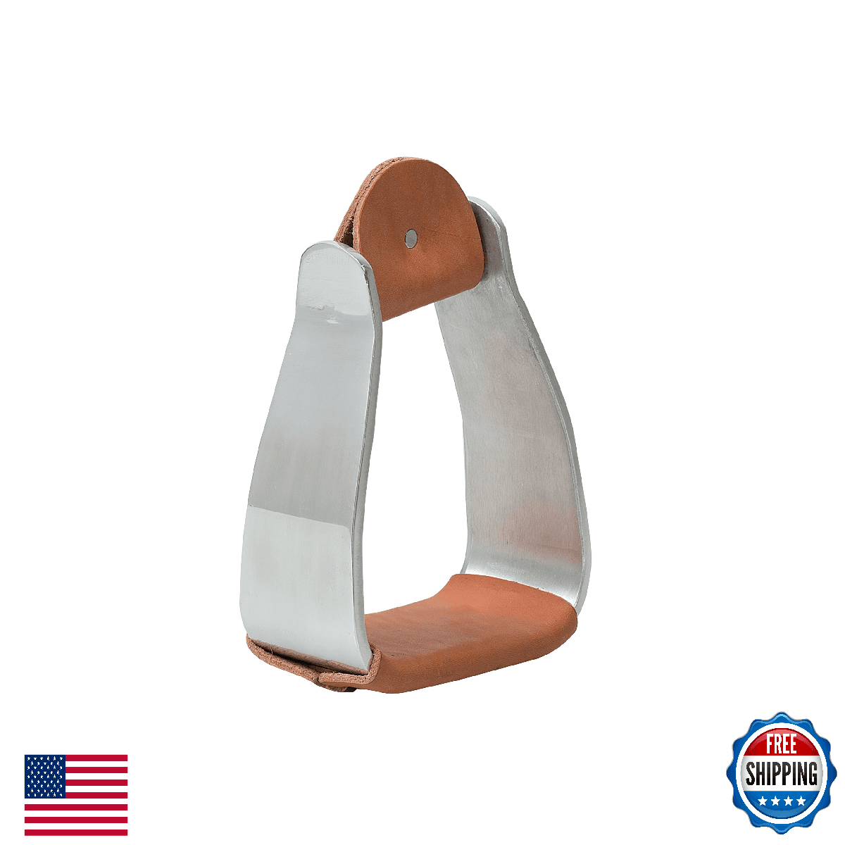 Weaver Leather Sloped Aluminum Stirrups Brown - Angled for Comfort & Support - Image 1