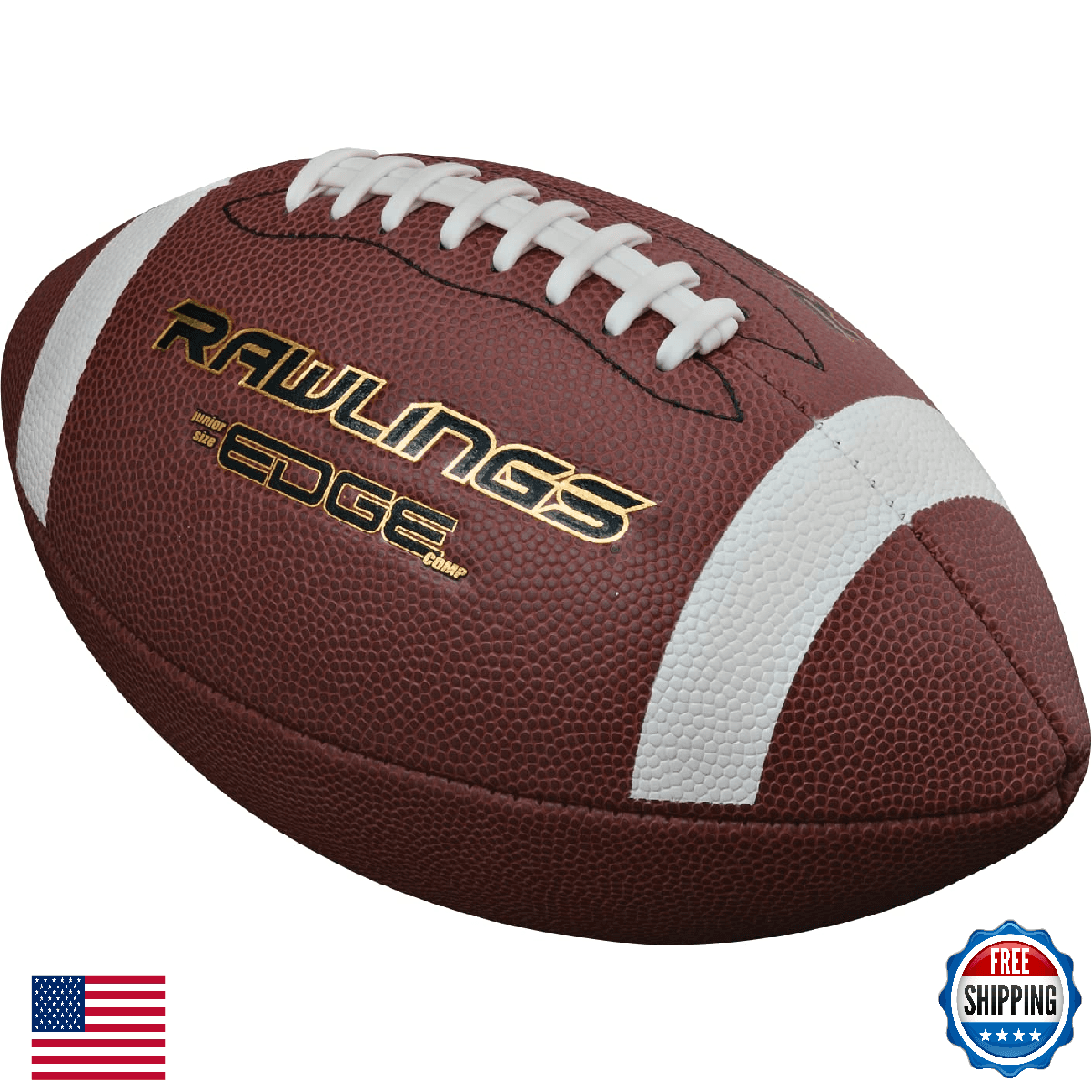 Rawlings Edgecomp Soft Touch Composite Game Football - Soft, Tacky Grip - Image 1