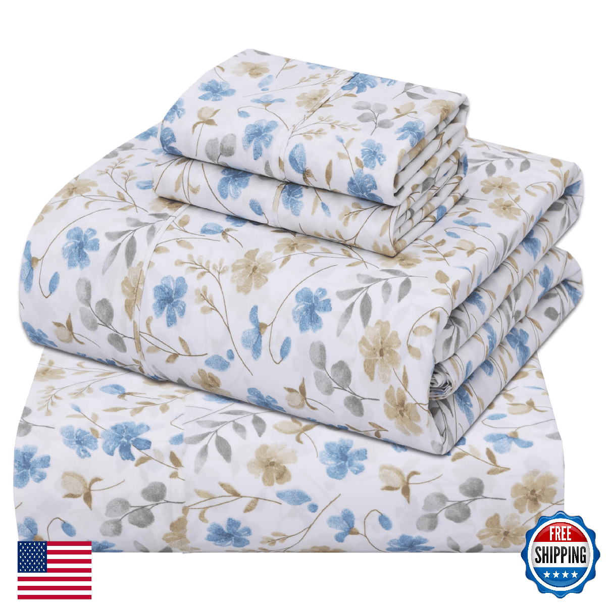ZOYER 100% Cotton Sheets – Queen Size Percale Bedding, Cooling & Breathable, Dur - Image 1