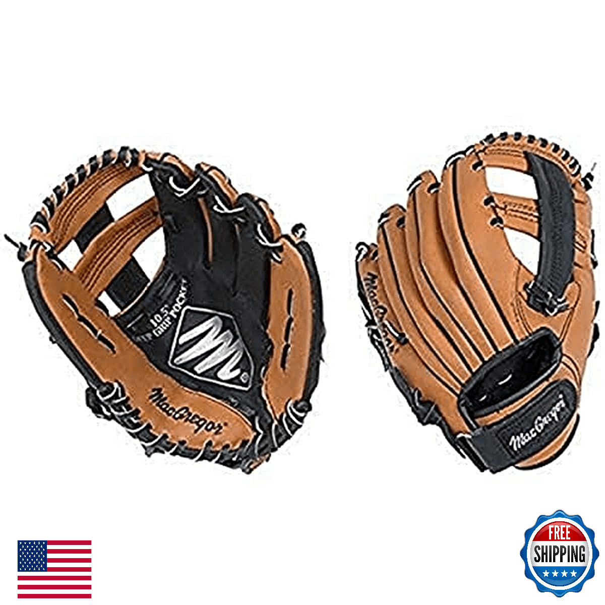 MacGregor Tee Ball Glove, RHT, 10.5-inch - Youth Baseball - Image 1