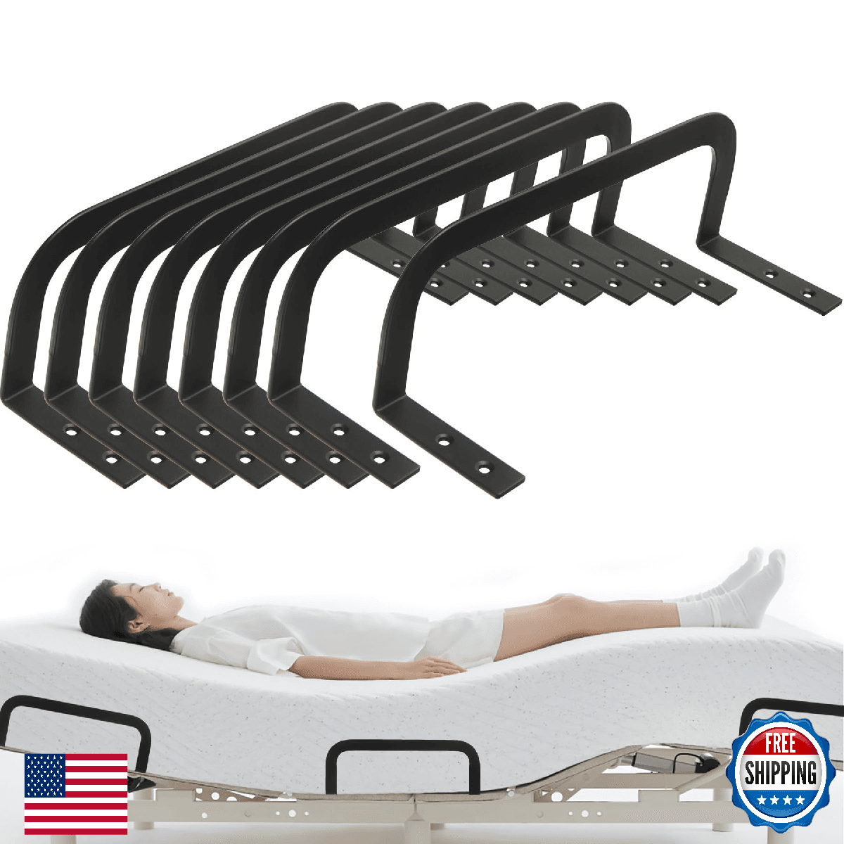 KOXHERO Mattress Retainer Bar Bracket Holder 8pcs Adjustable Platform RV Bed - Image 1