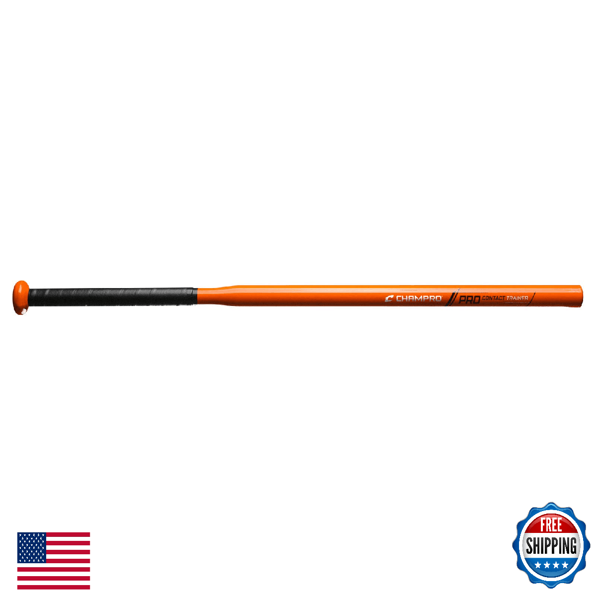 CHAMPRO Pro Contact Trainer Bat & Ball, Orange, 30", A034P - Image 1