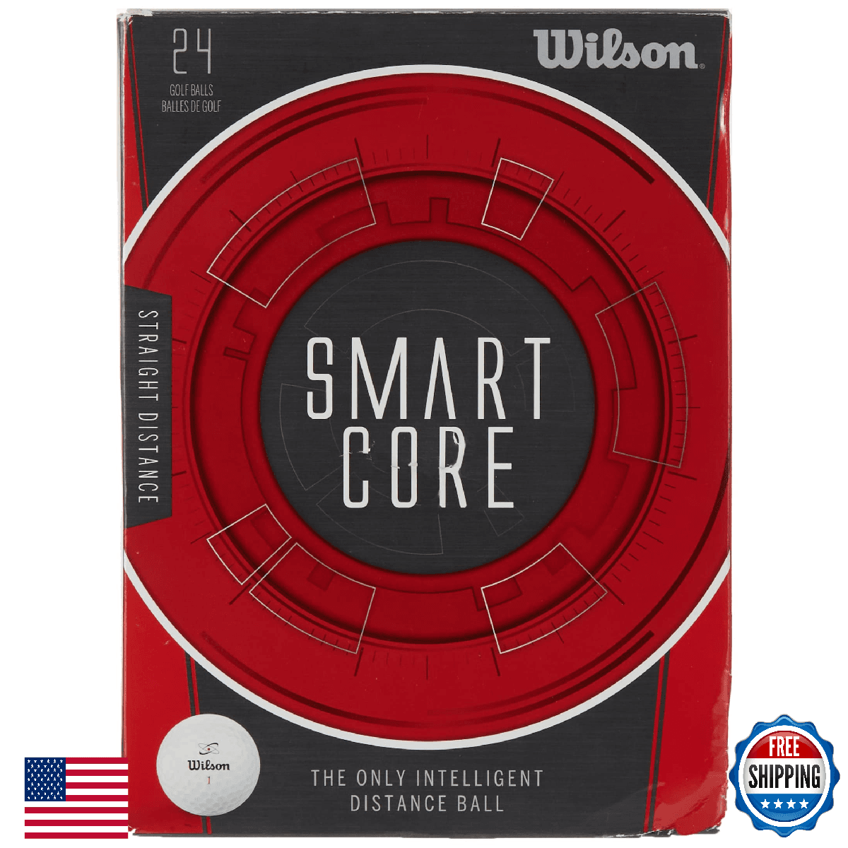 Wilson Smart Core Golf Balls, White - 24-Pack, Patented Smart-Core Formula - Image 1