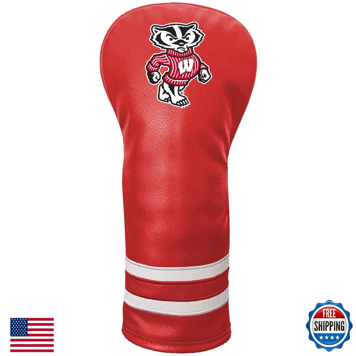 Team Golf NCAA Wisconsin Vintage Fairway Headcover - All Clubs - Image 1