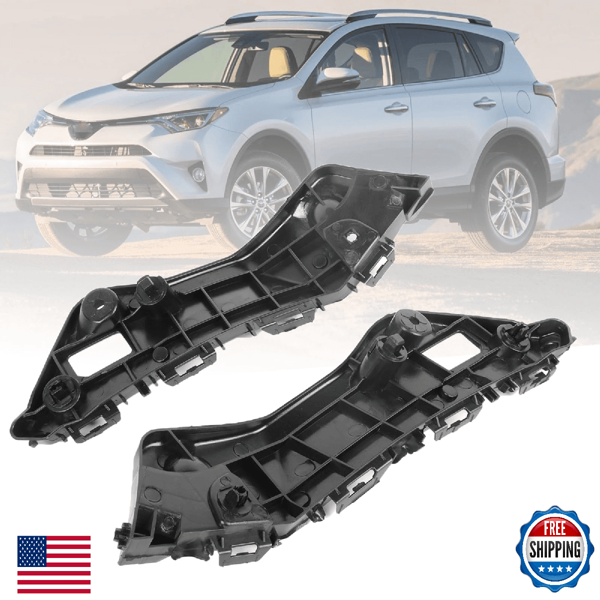 Havgufil Front Bumper Bracket for Toyota RAV4 2013-2015 Driver Passenger Side - Image 1