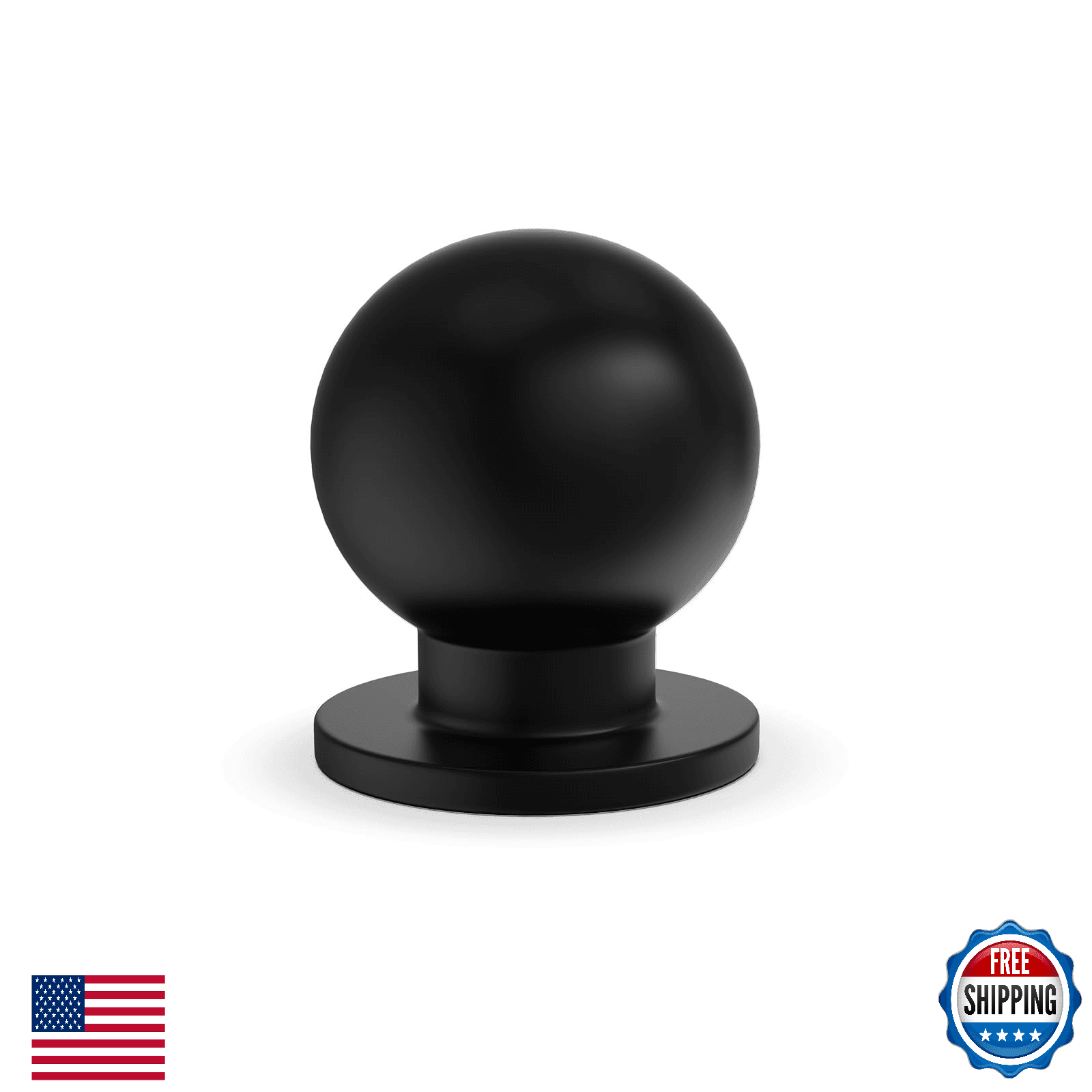 Homdiy 20 Pack Black Cabinet Knobs Kitchen Drawer Handles Round Ball Matte - Image 1