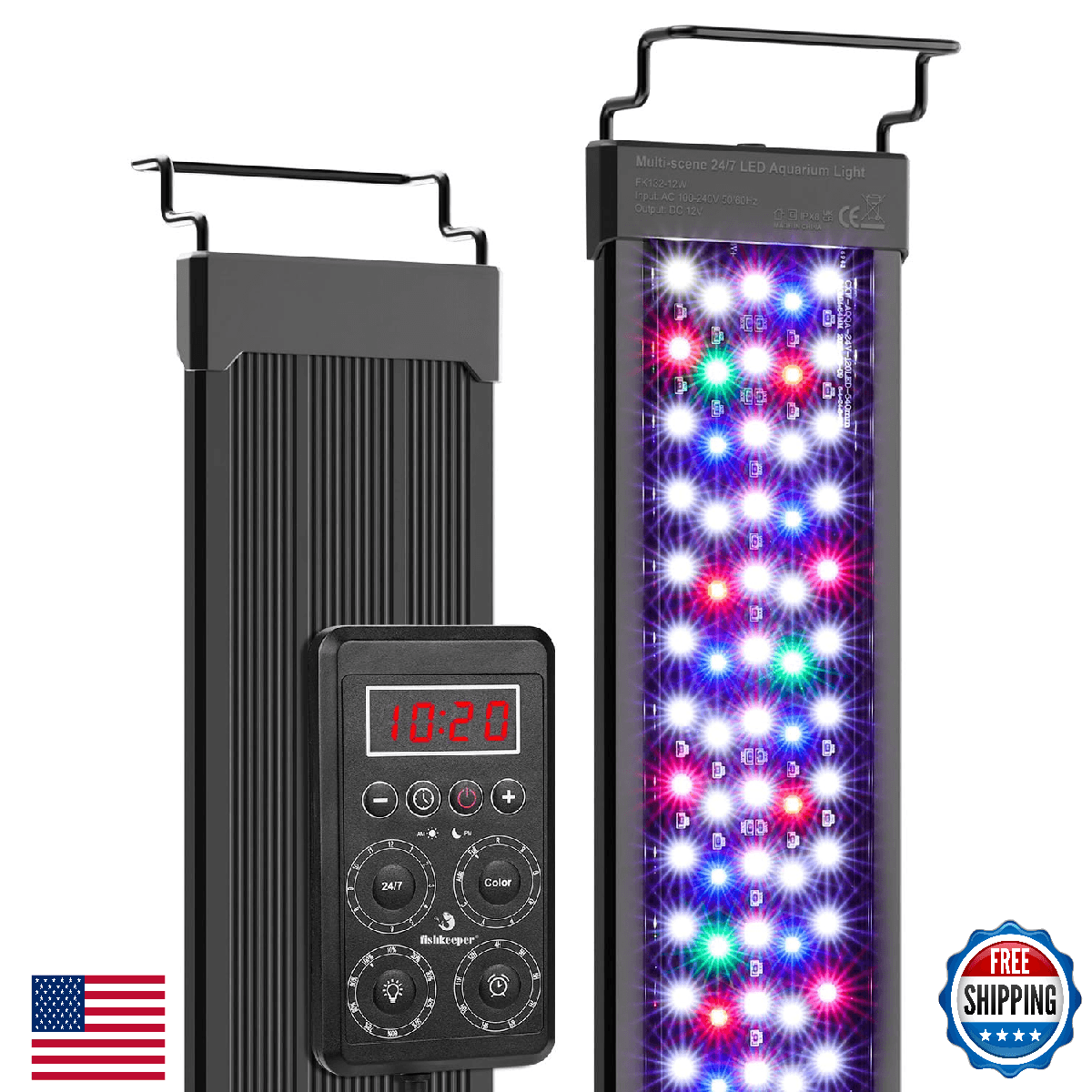fishkeeper Smart LED Aquarium Light with One-Button Real-Time Sync, 24/7 Mode Fu - Image 1