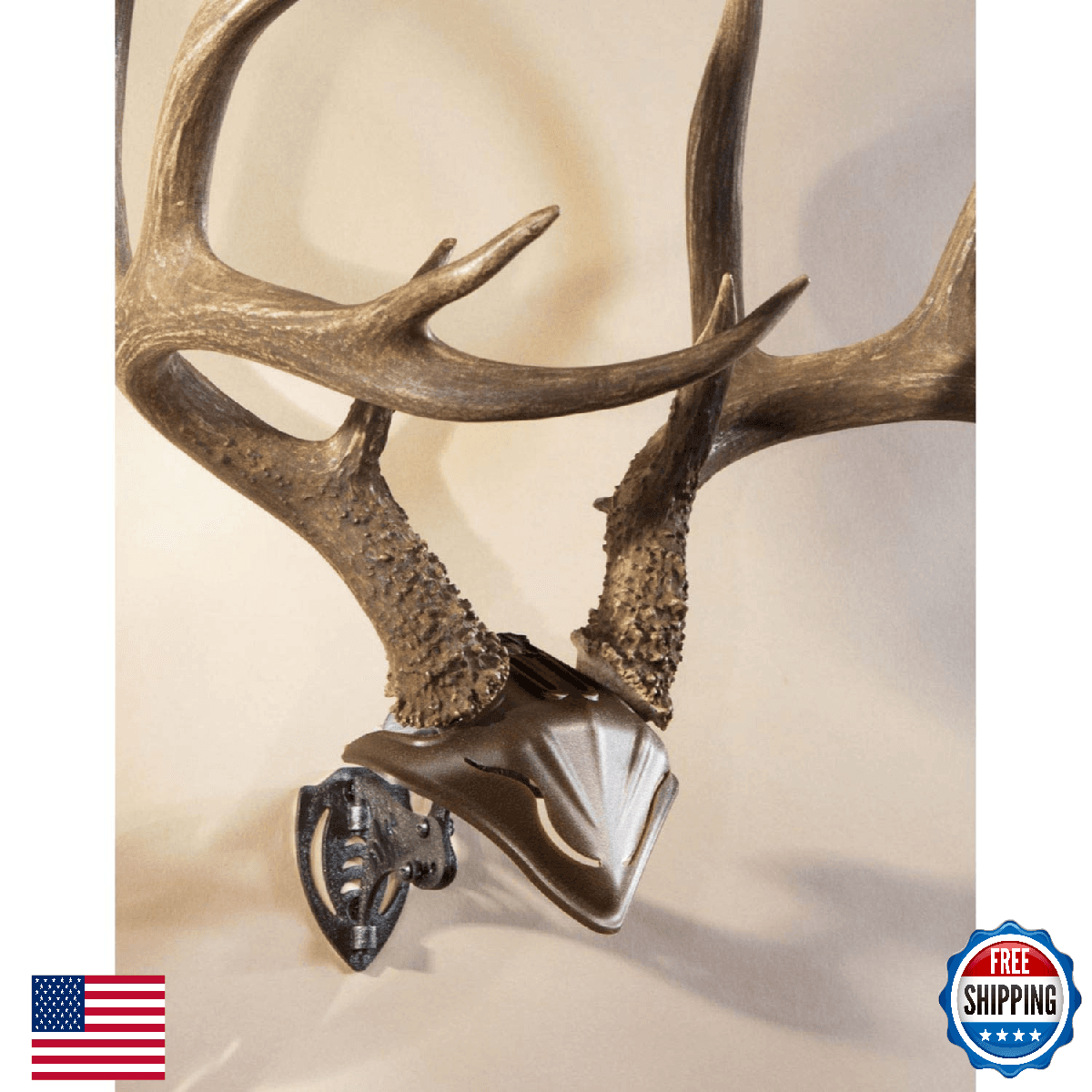 Skull Hooker Bone Bracket European Mount w/Skull Cap for Deer & Antelope - Image 1